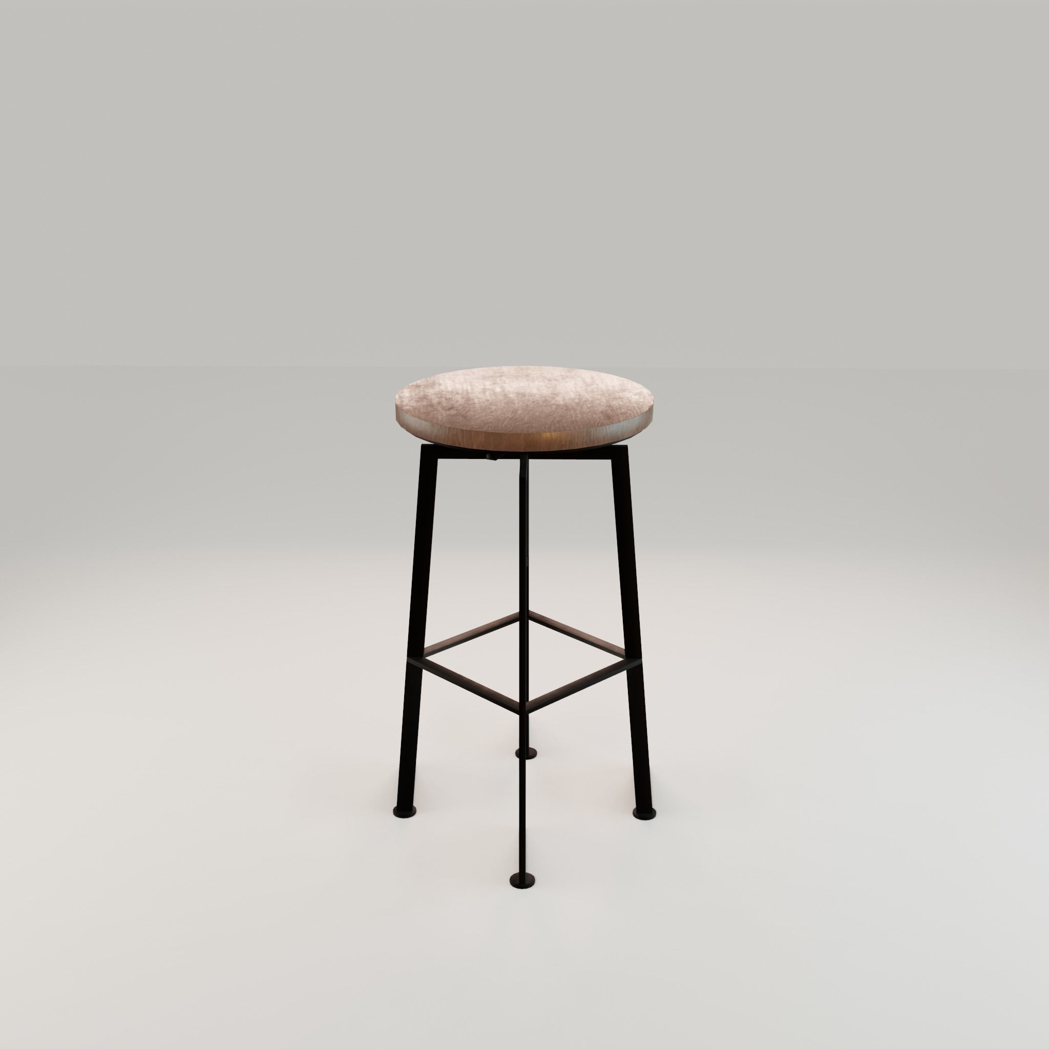 Chair loft modern wooden  id10 Low-poly 3D model_41