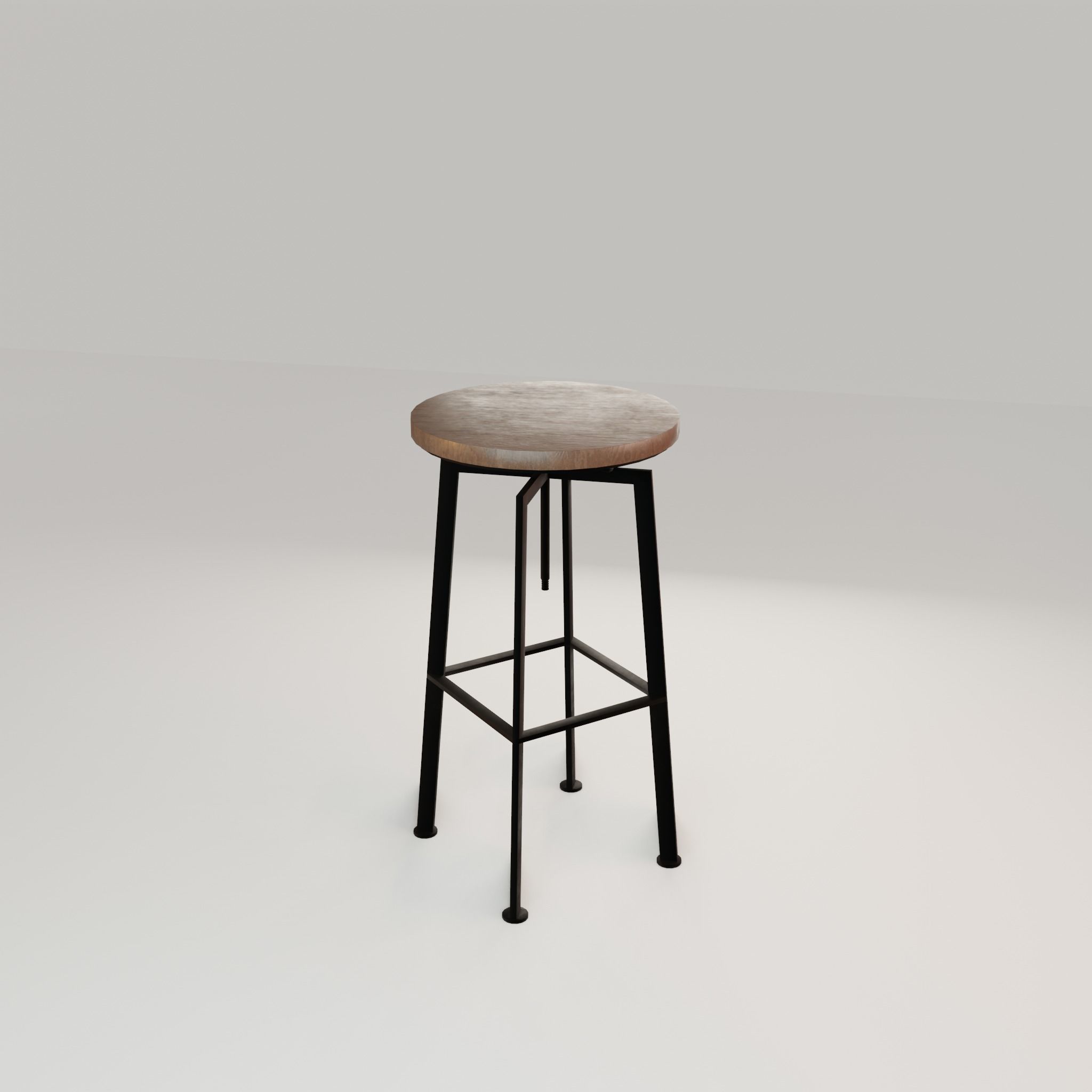 Chair loft modern wooden  id10 Low-poly 3D model_30