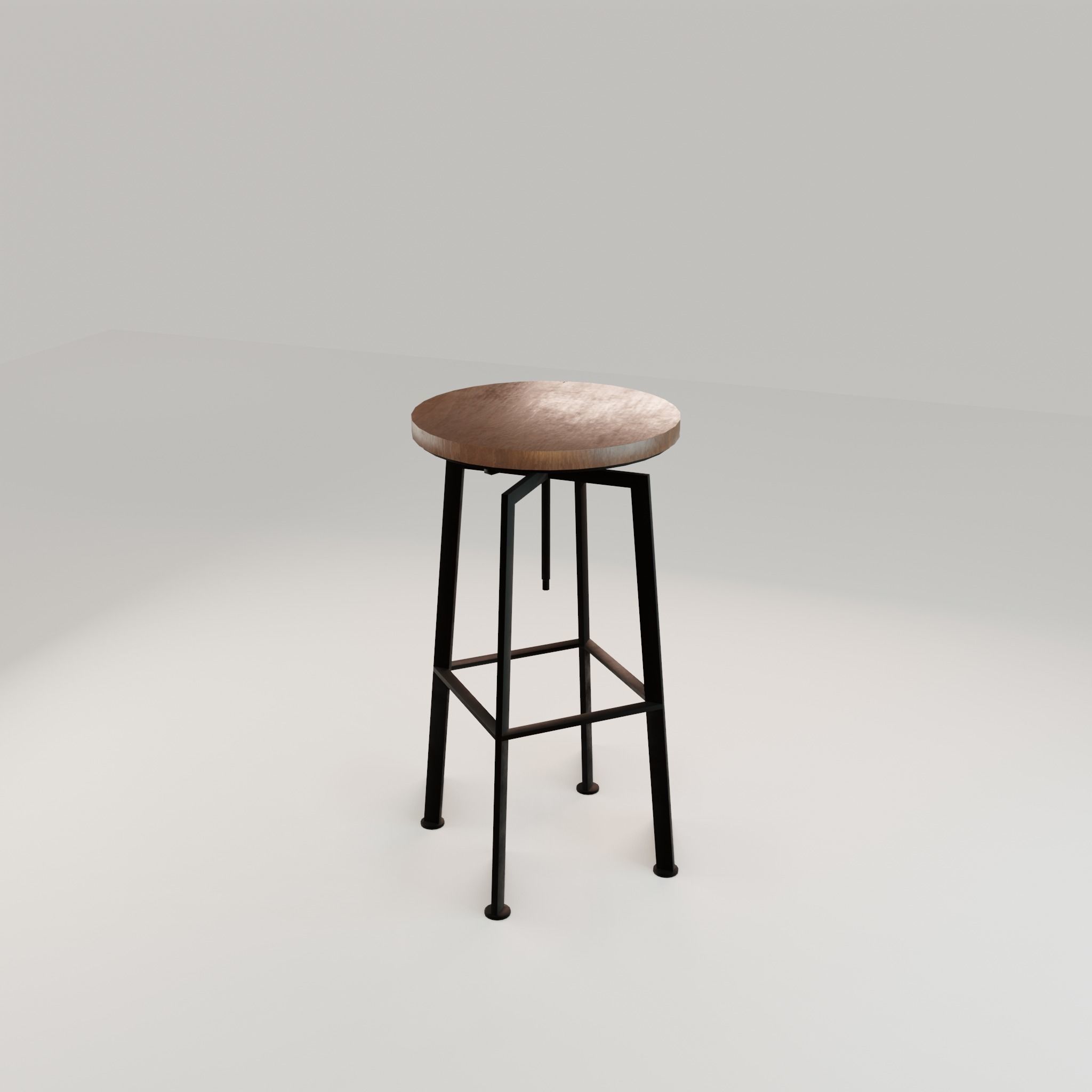 Chair loft modern wooden  id10 Low-poly 3D model_37
