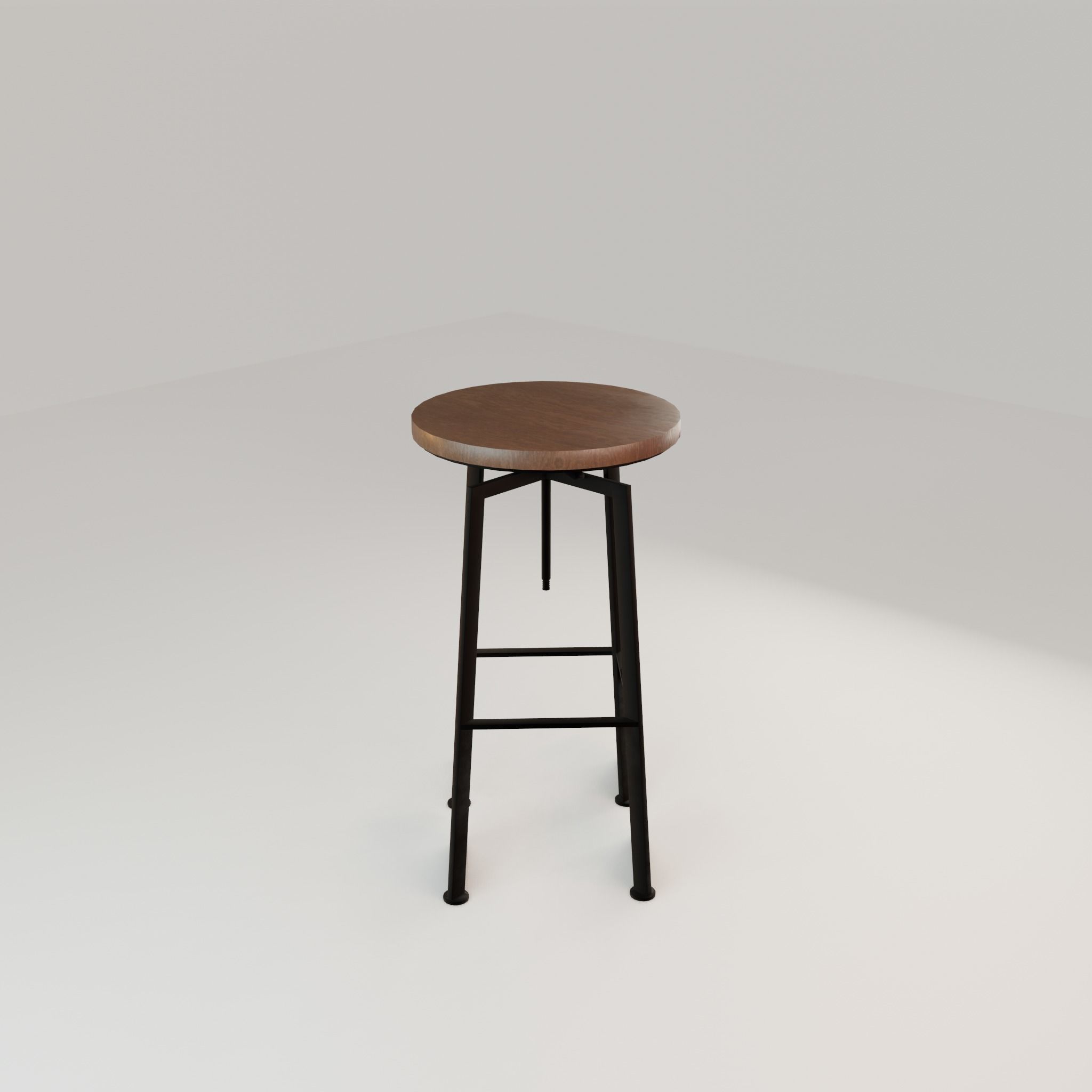 Chair loft modern wooden  id10 Low-poly 3D model_28