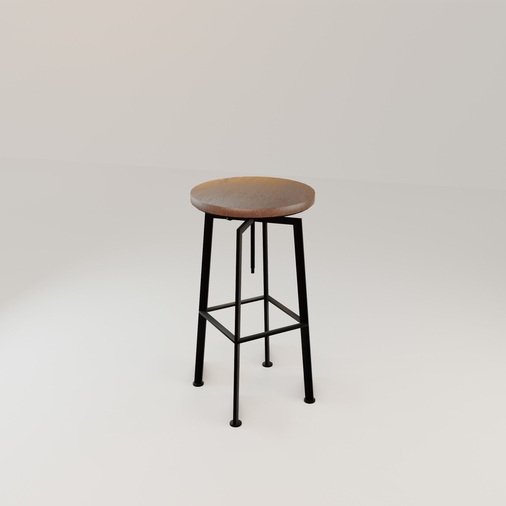 Chair loft modern wooden  id10 Low-poly 3D model_24