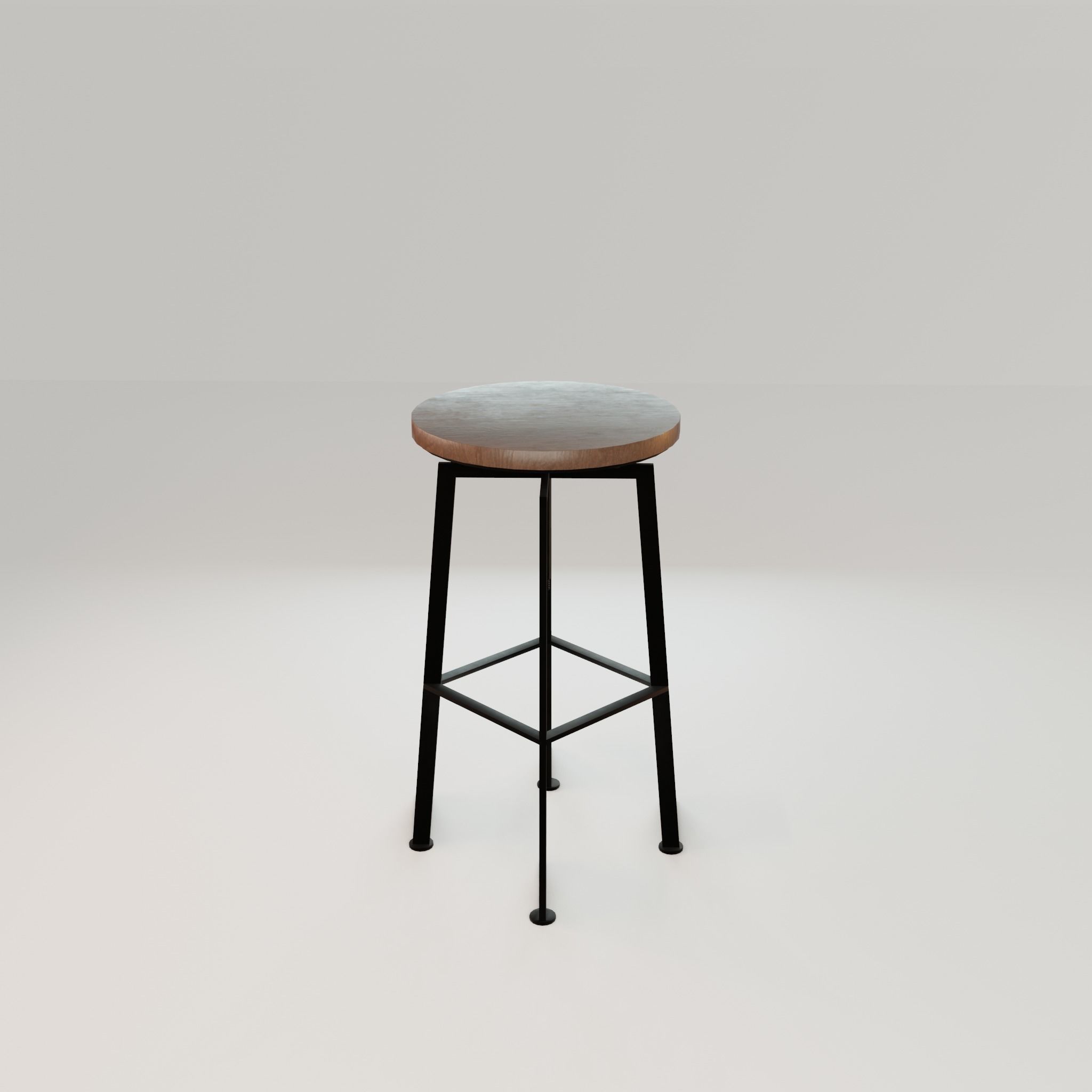 Chair loft modern wooden  id10 Low-poly 3D model_19