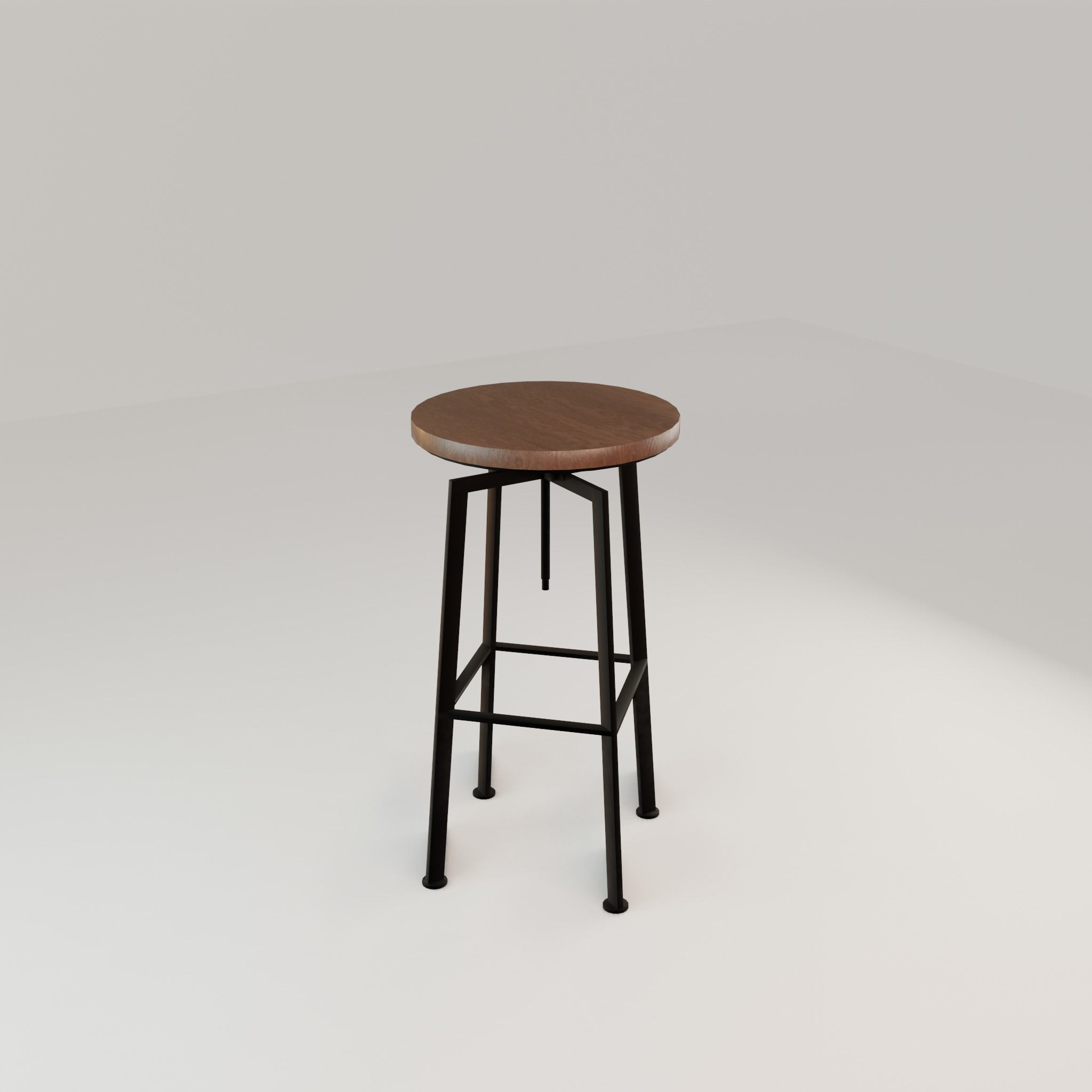 Chair loft modern wooden  id10 Low-poly 3D model_27