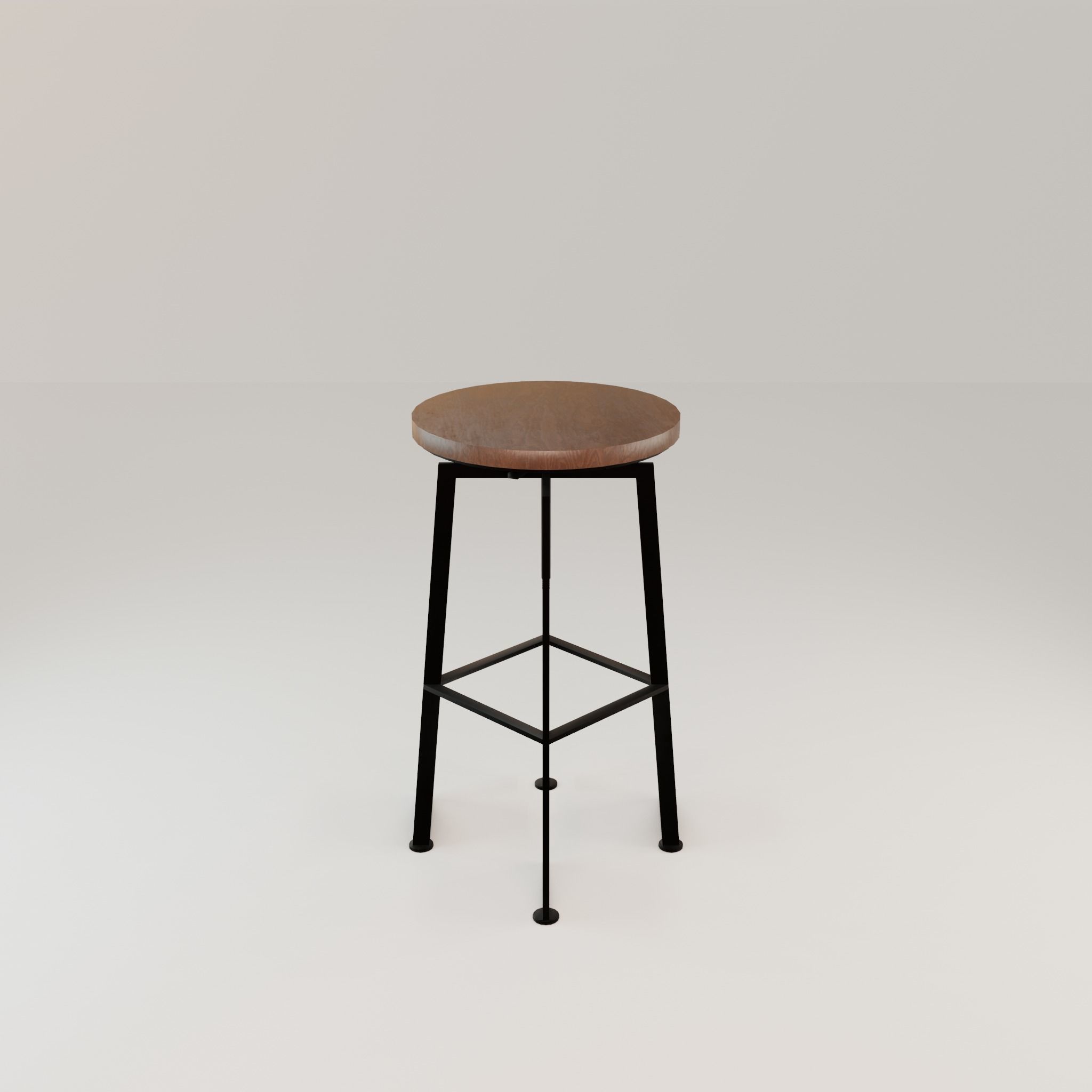 Chair loft modern wooden  id10 Low-poly 3D model_25