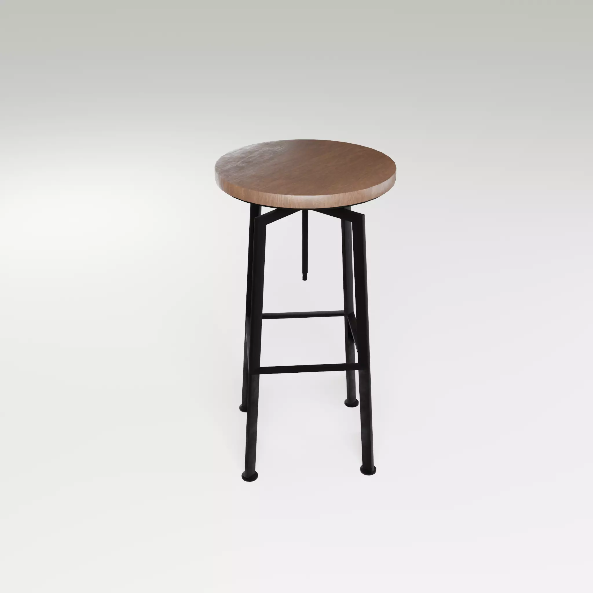 Chair loft modern wooden  id10 Low-poly 3D model_0