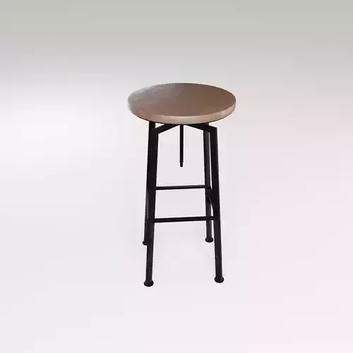 Chair loft modern wooden  id10 Low-poly 3D model