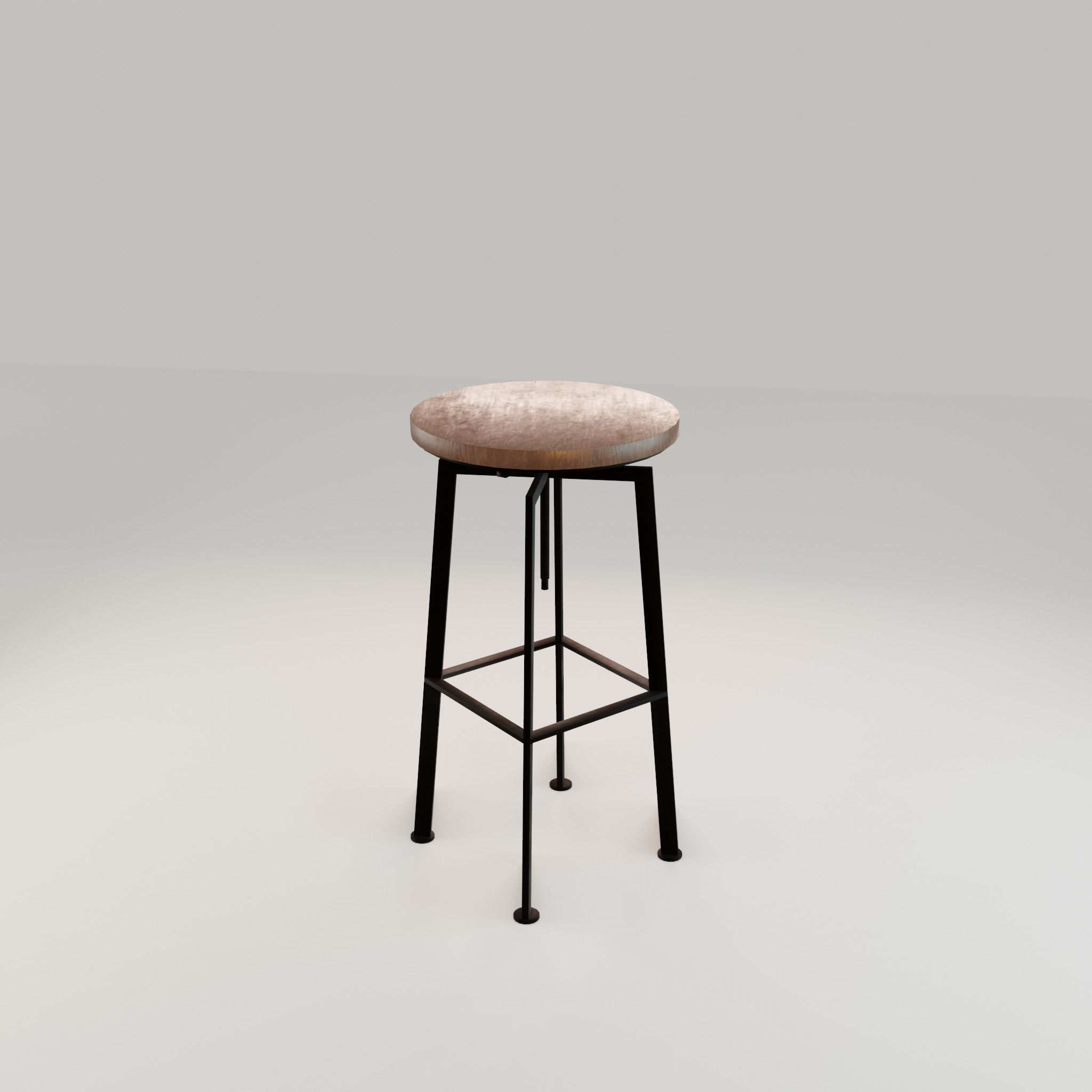 Chair loft modern wooden  id10 Low-poly 3D model_39