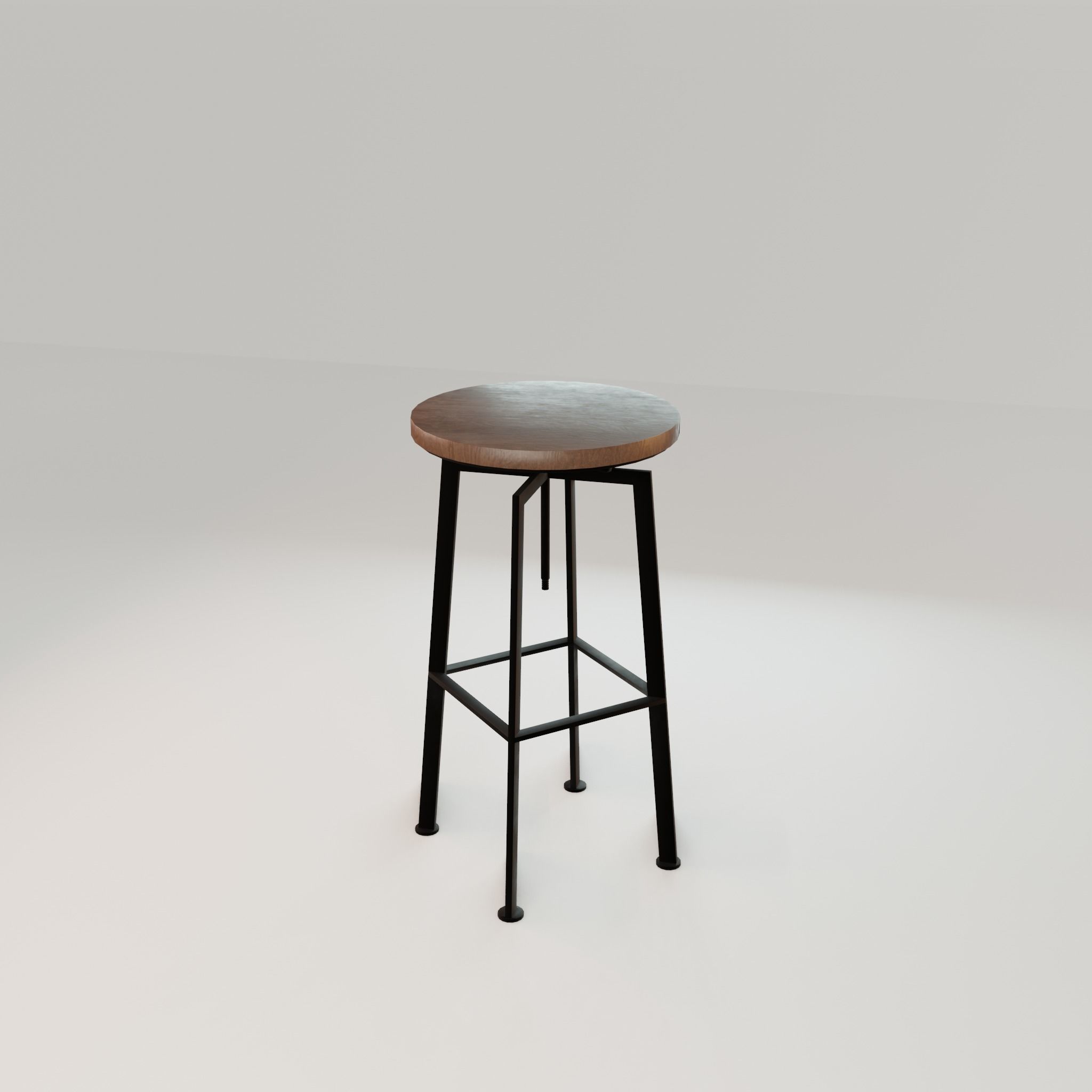 Chair loft modern wooden  id10 Low-poly 3D model_18