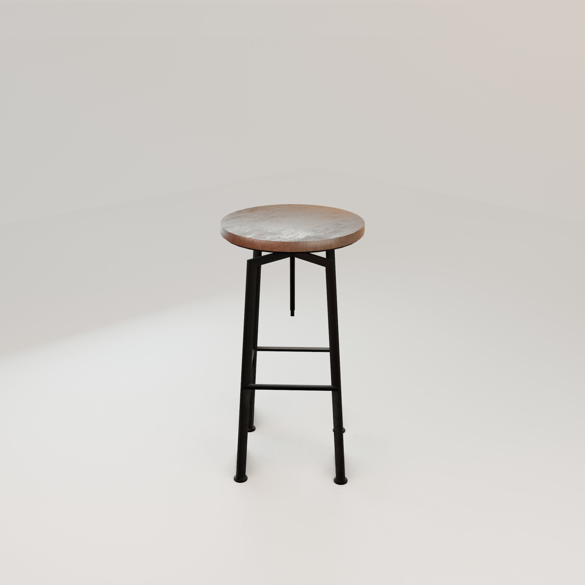 Chair loft modern wooden  id10 Low-poly 3D model_22