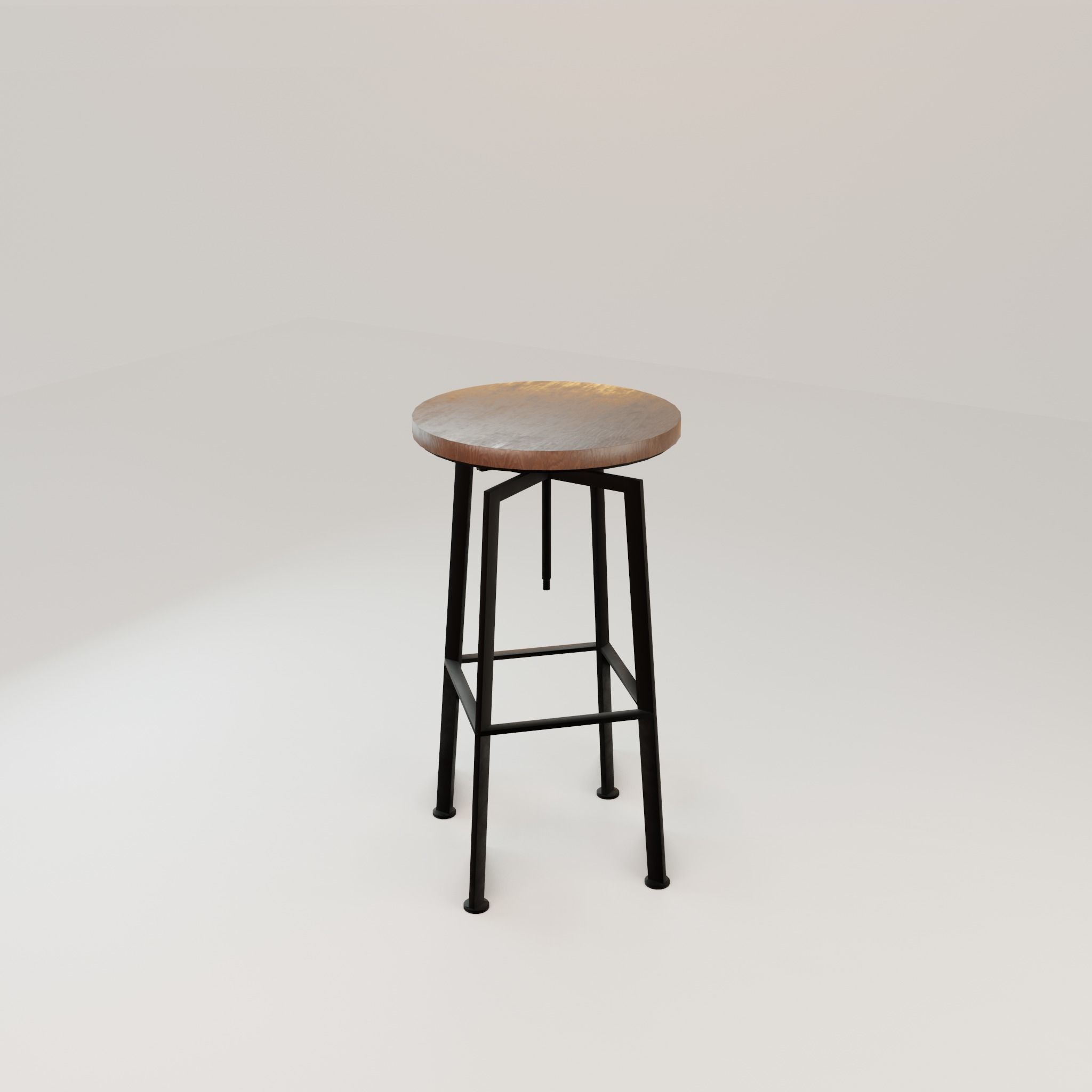 Chair loft modern wooden  id10 Low-poly 3D model_23