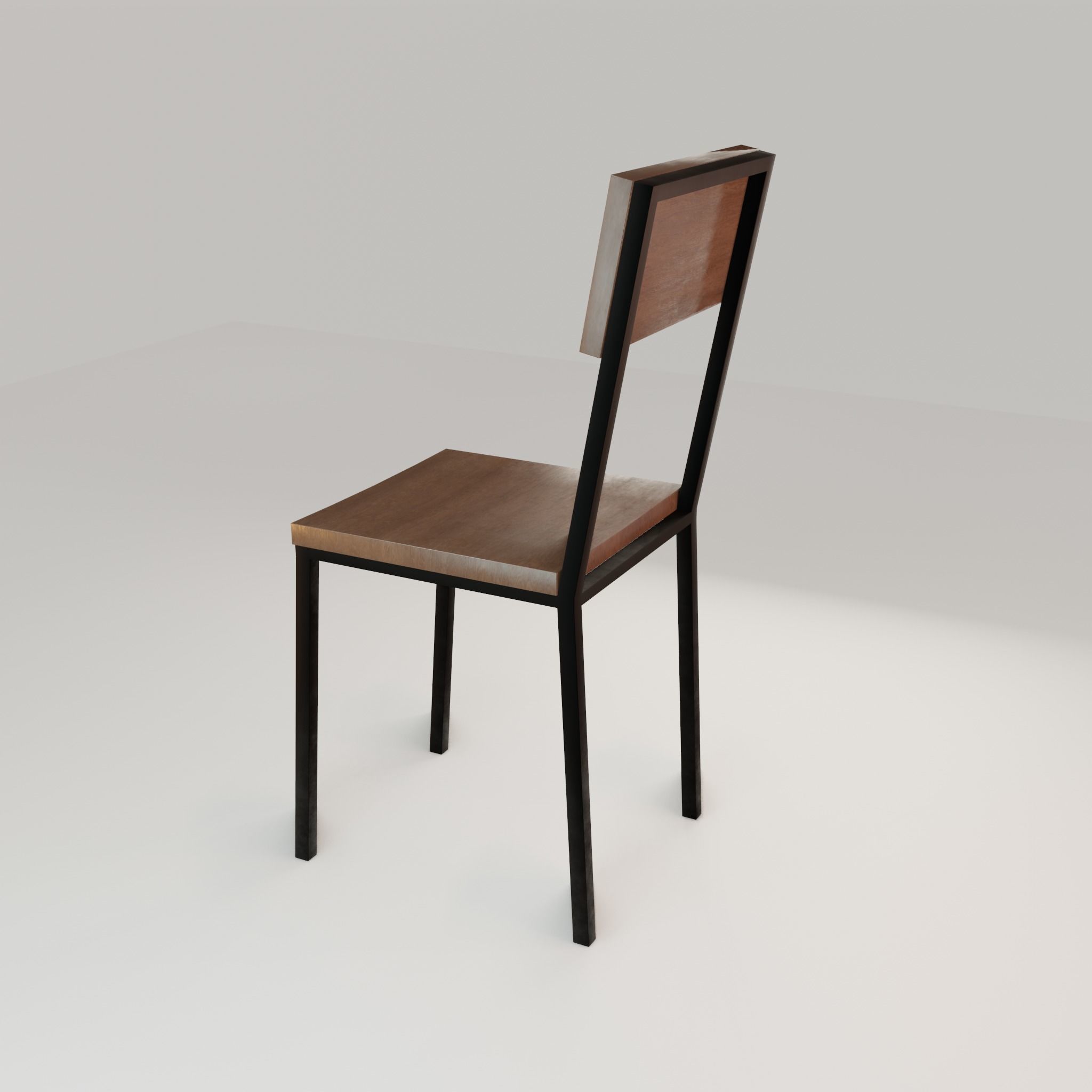 Chair loft modern wooden  id9 Low-poly 3D model_29