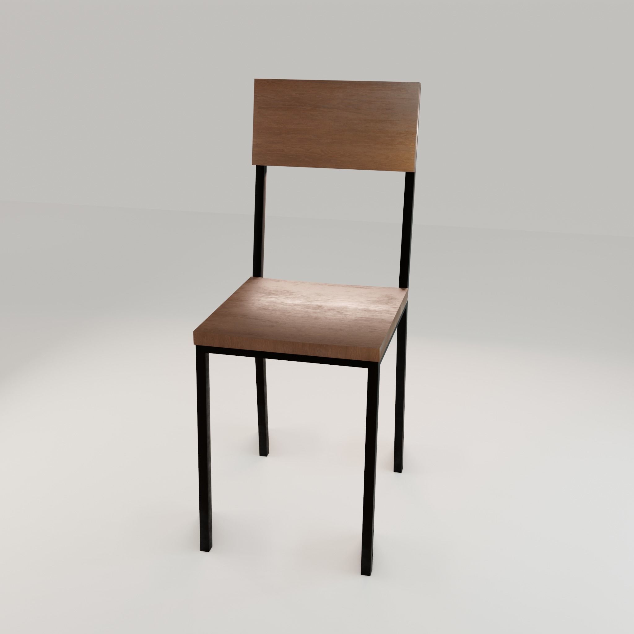 Chair loft modern wooden  id9 Low-poly 3D model_38