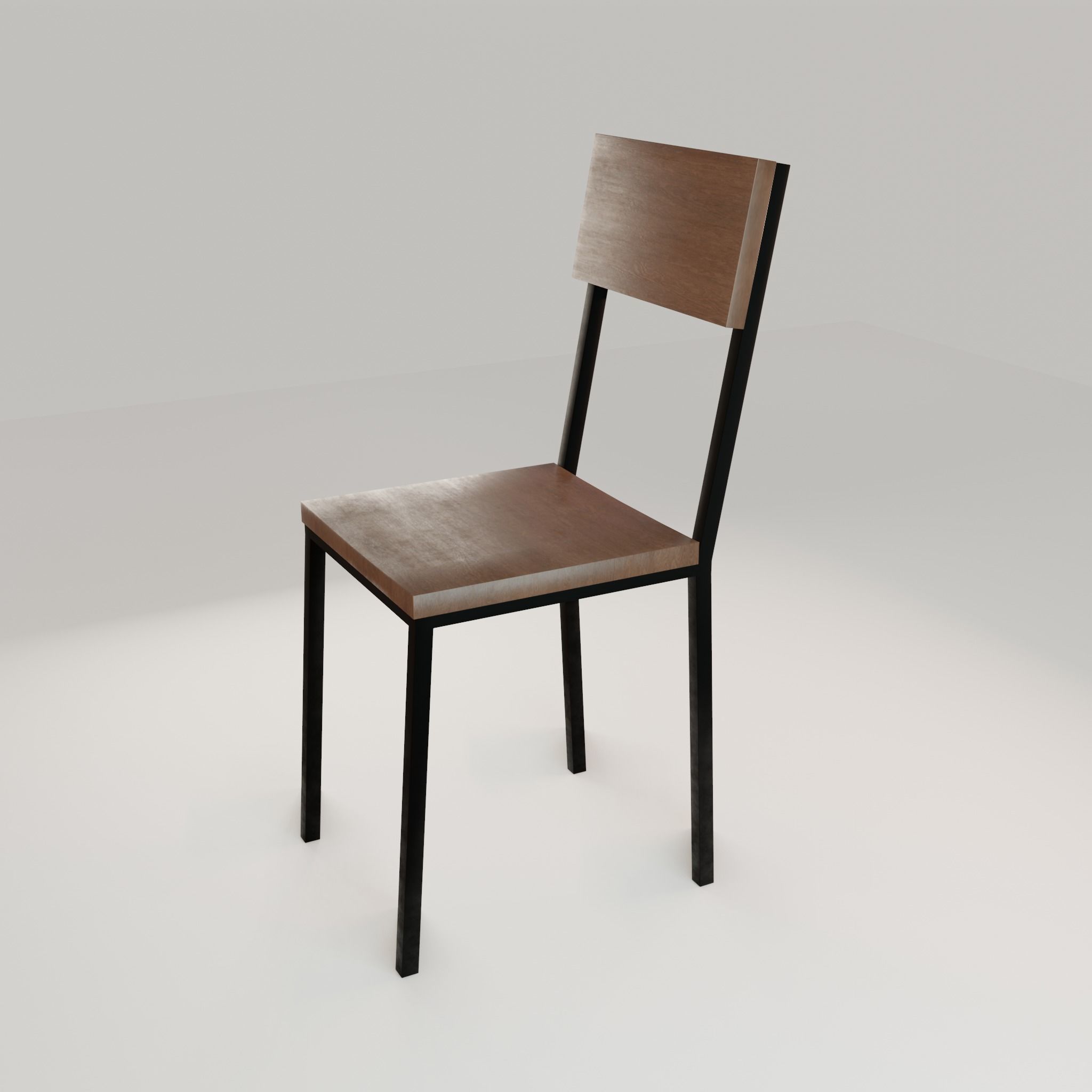 Chair loft modern wooden  id9 Low-poly 3D model_33
