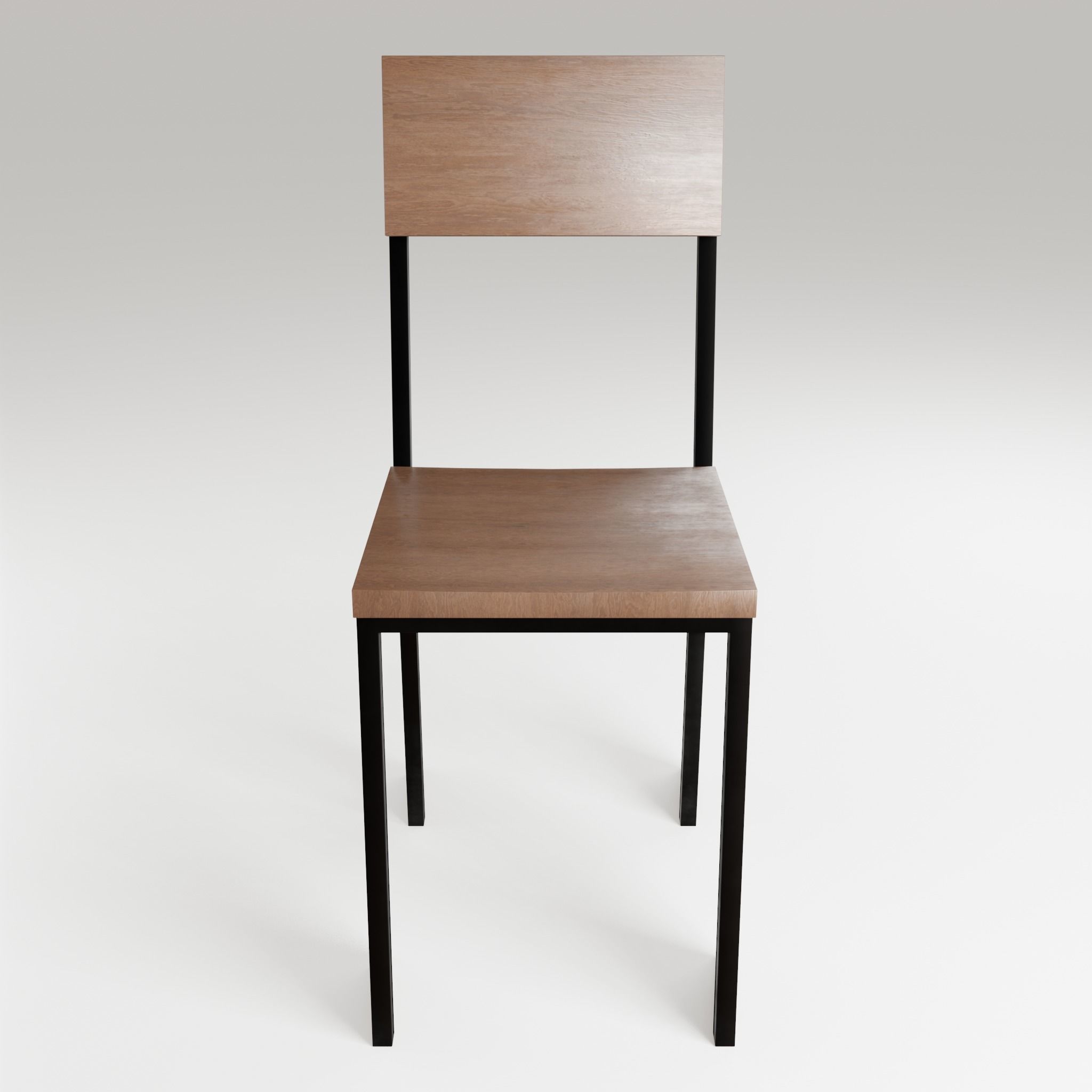 Chair loft modern wooden  id9 Low-poly 3D model_6