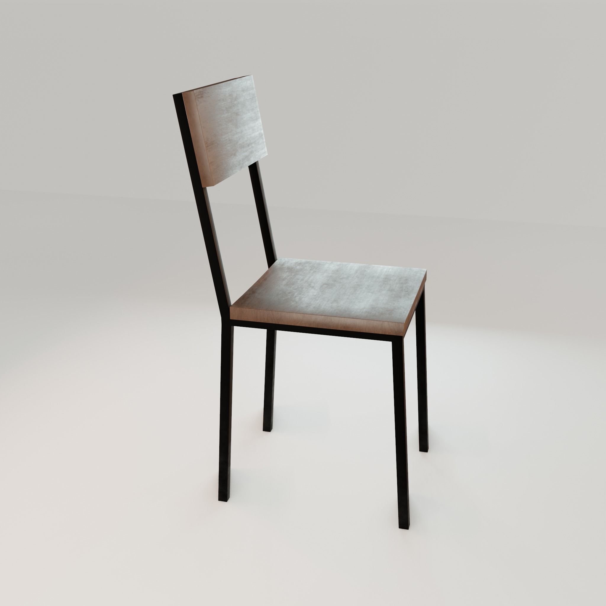 Chair loft modern wooden  id9 Low-poly 3D model_18