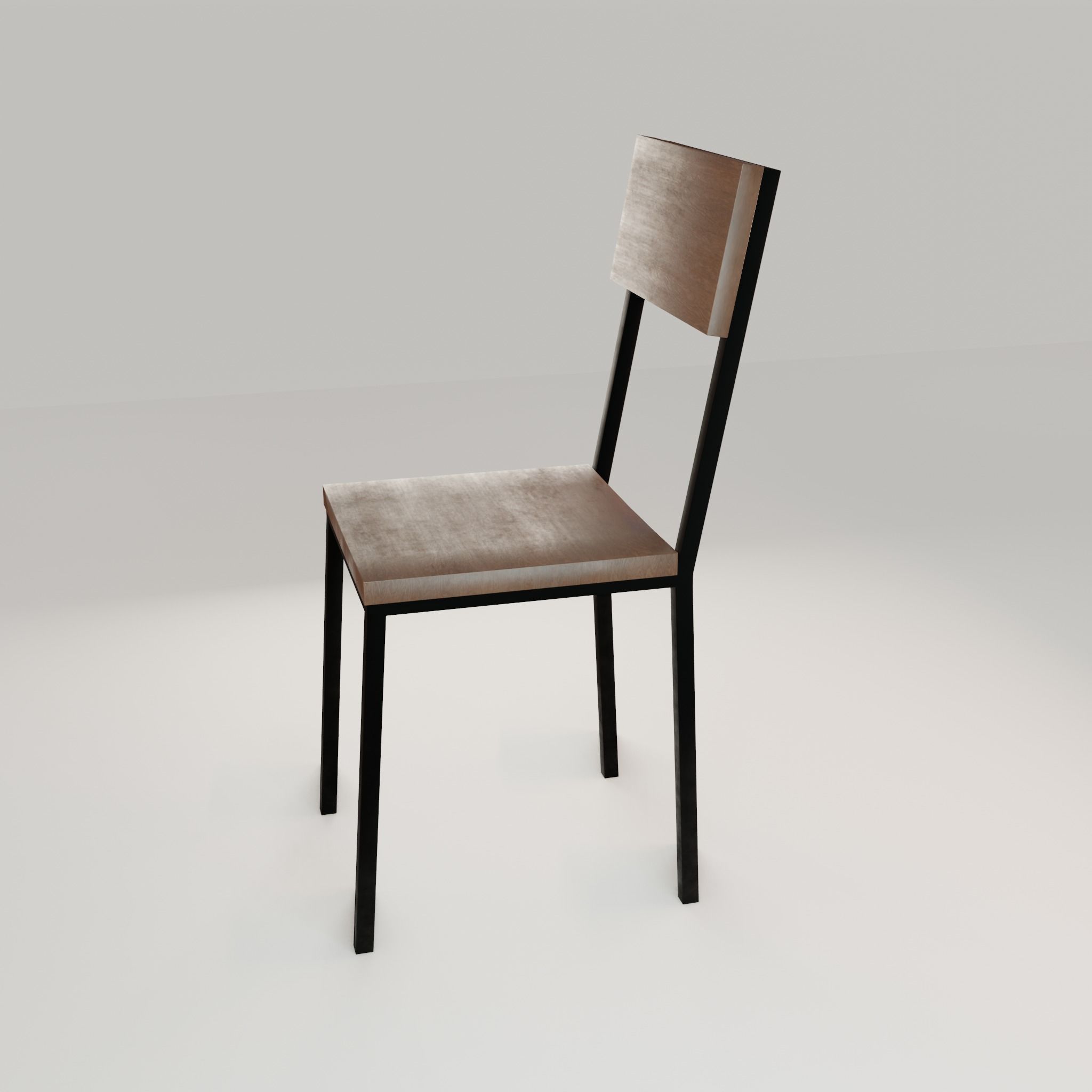 Chair loft modern wooden  id9 Low-poly 3D model_32