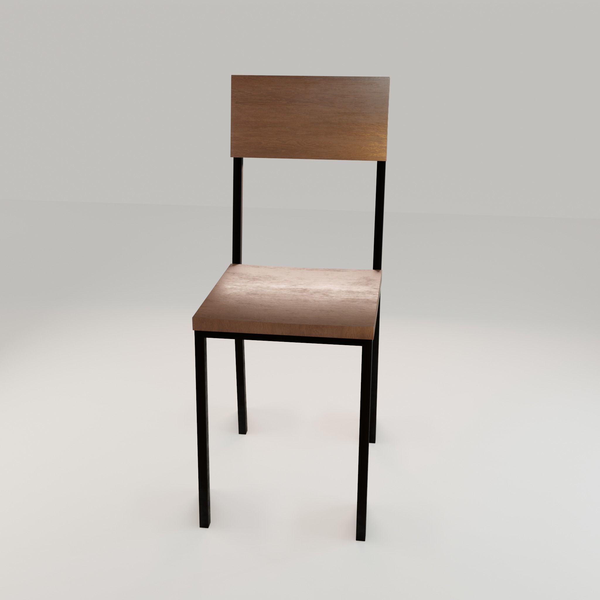 Chair loft modern wooden  id9 Low-poly 3D model_39