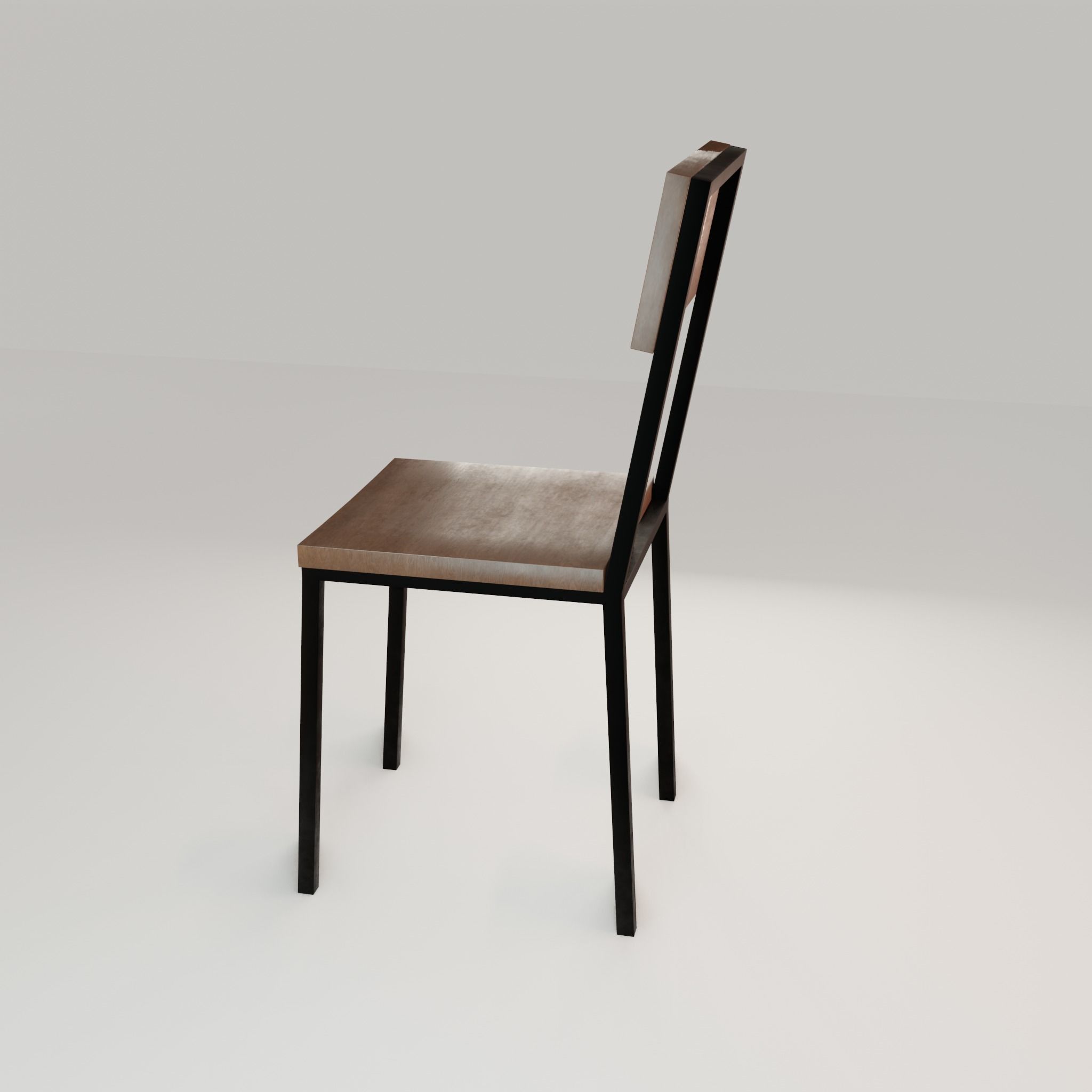 Chair loft modern wooden  id9 Low-poly 3D model_30