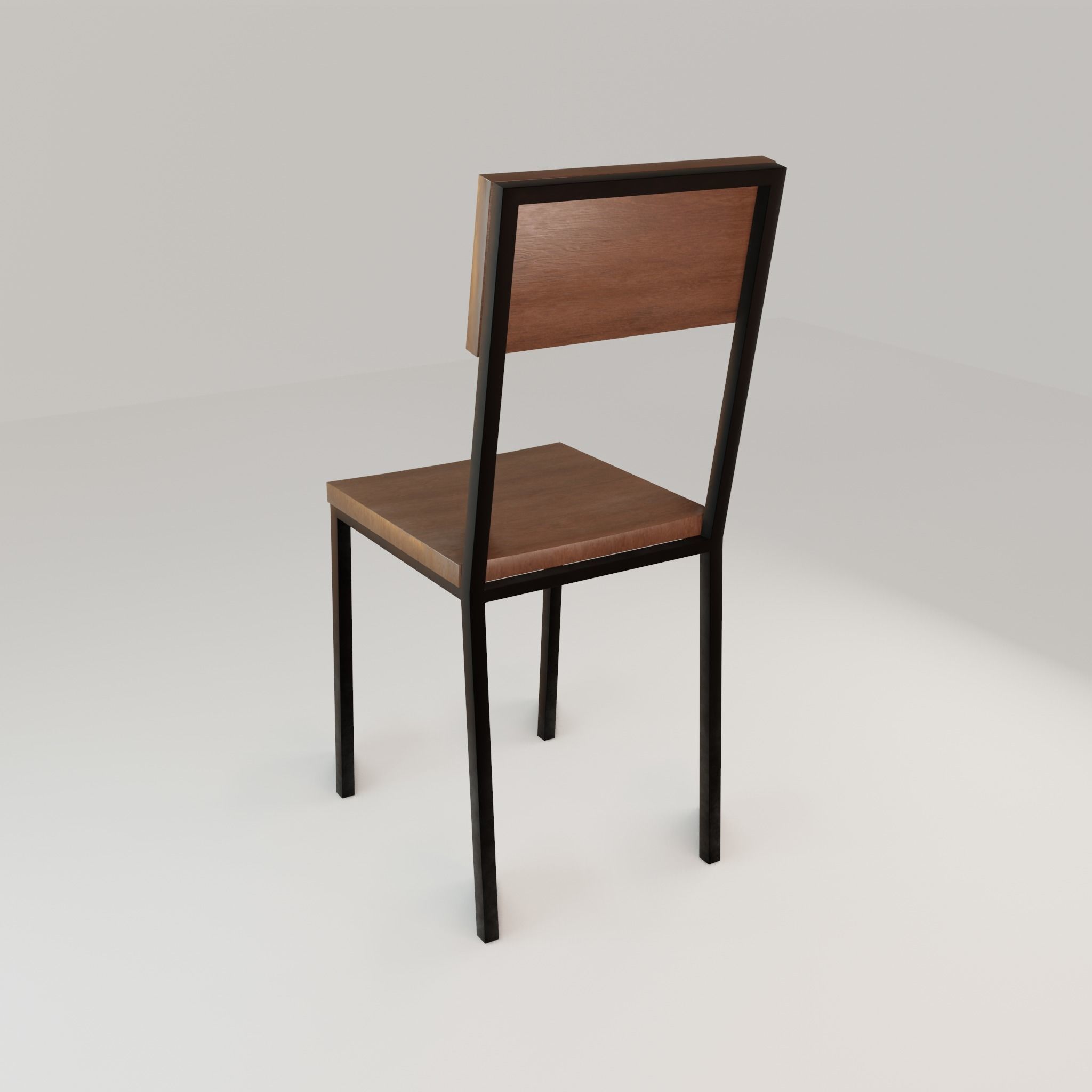 Chair loft modern wooden  id9 Low-poly 3D model_27