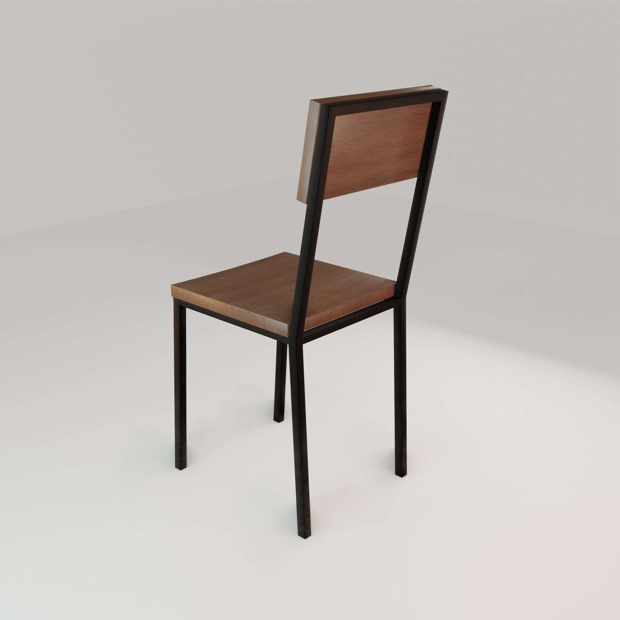 Chair loft modern wooden  id9 Low-poly 3D model_28