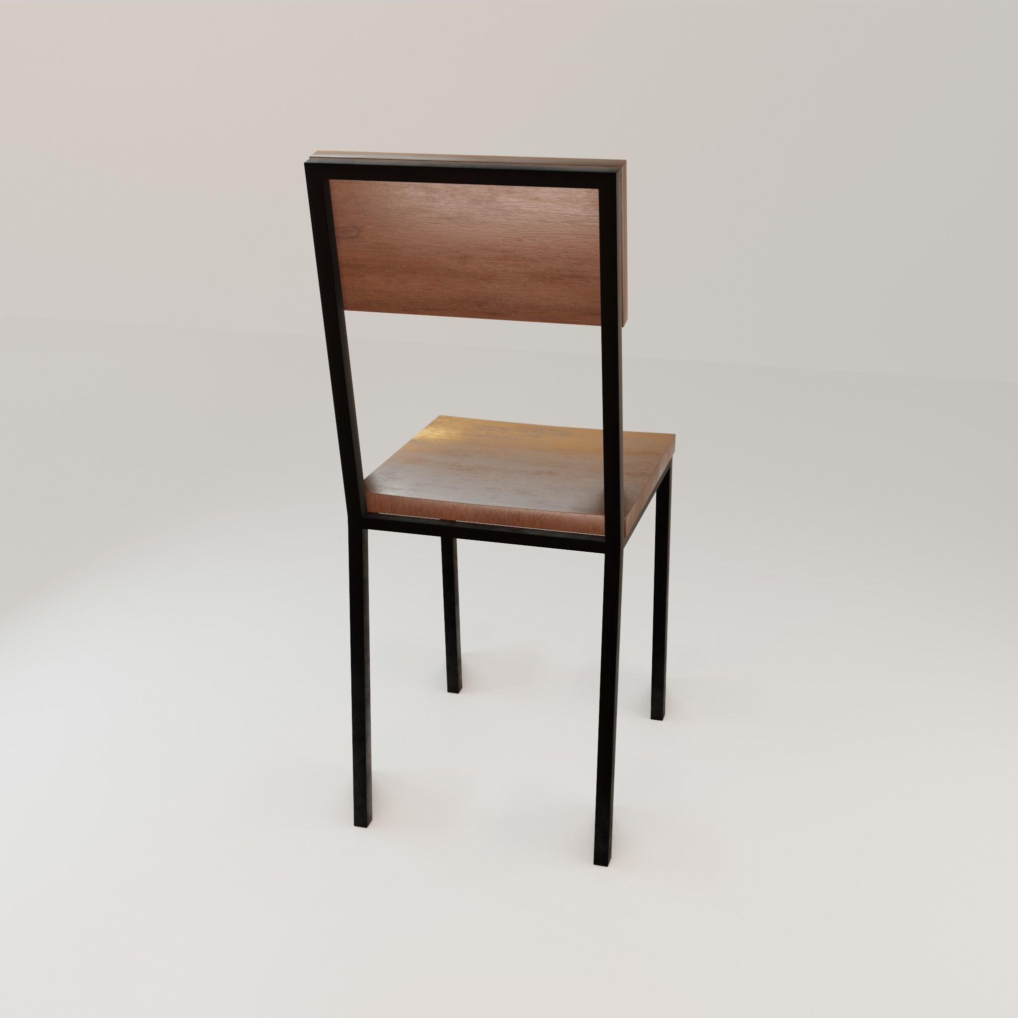 Chair loft modern wooden  id9 Low-poly 3D model_24