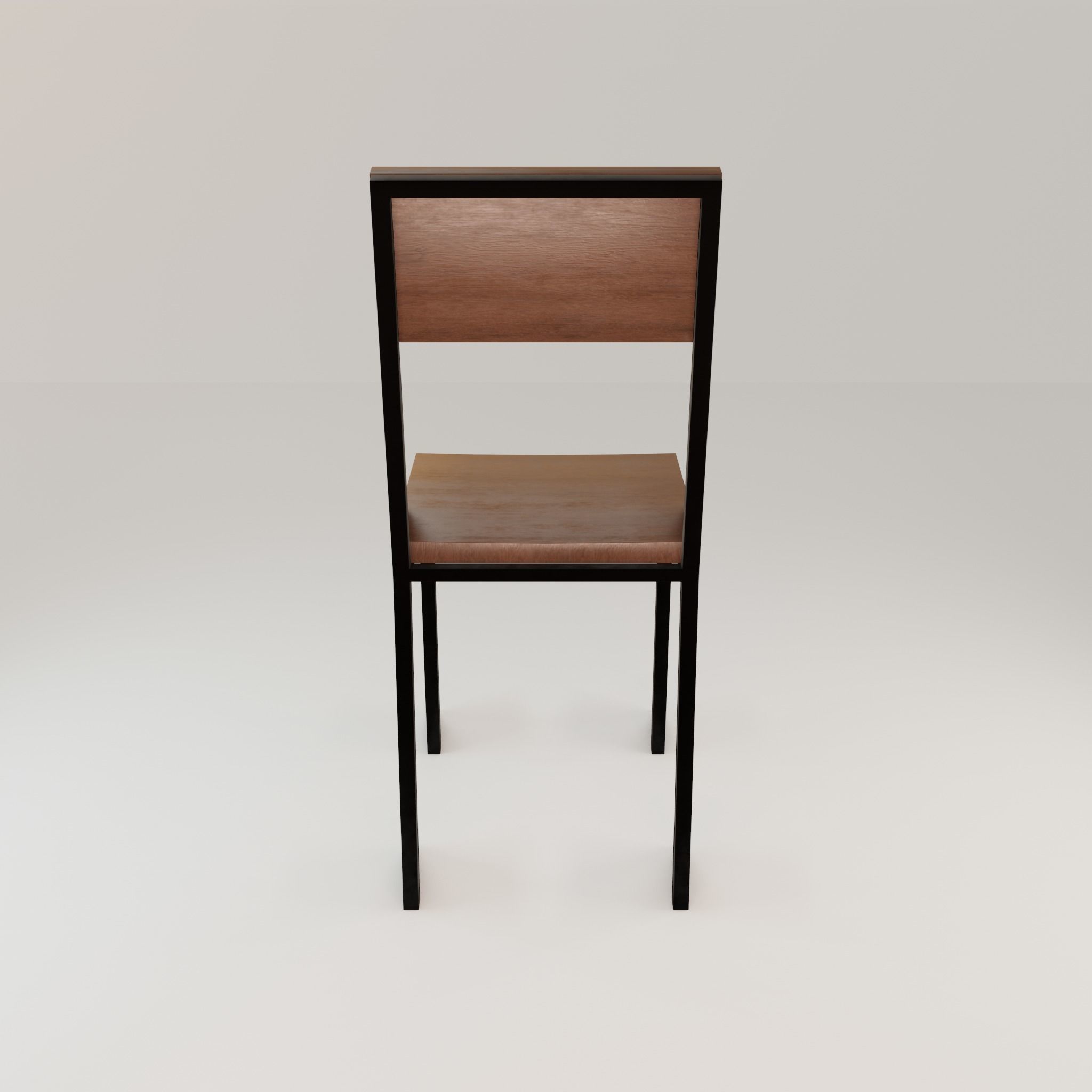 Chair loft modern wooden  id9 Low-poly 3D model_25