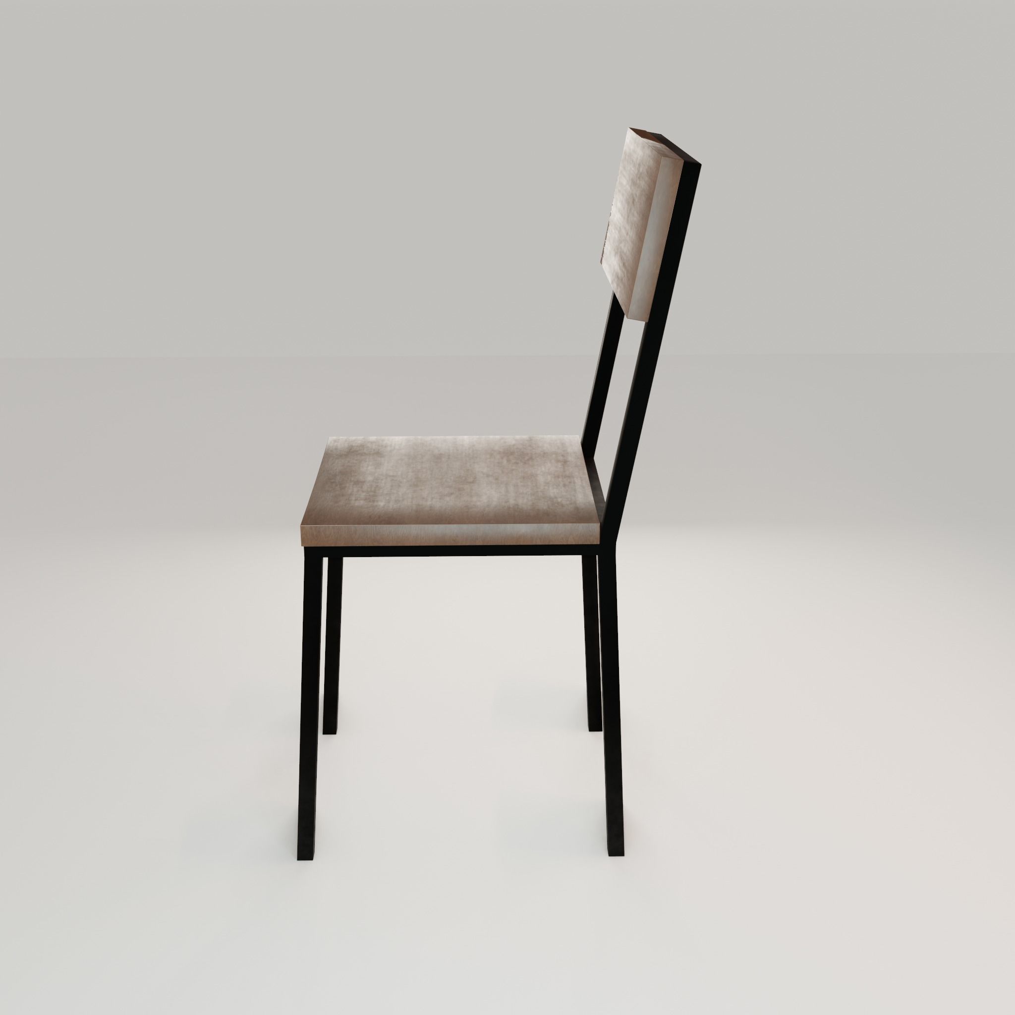 Chair loft modern wooden  id9 Low-poly 3D model_31