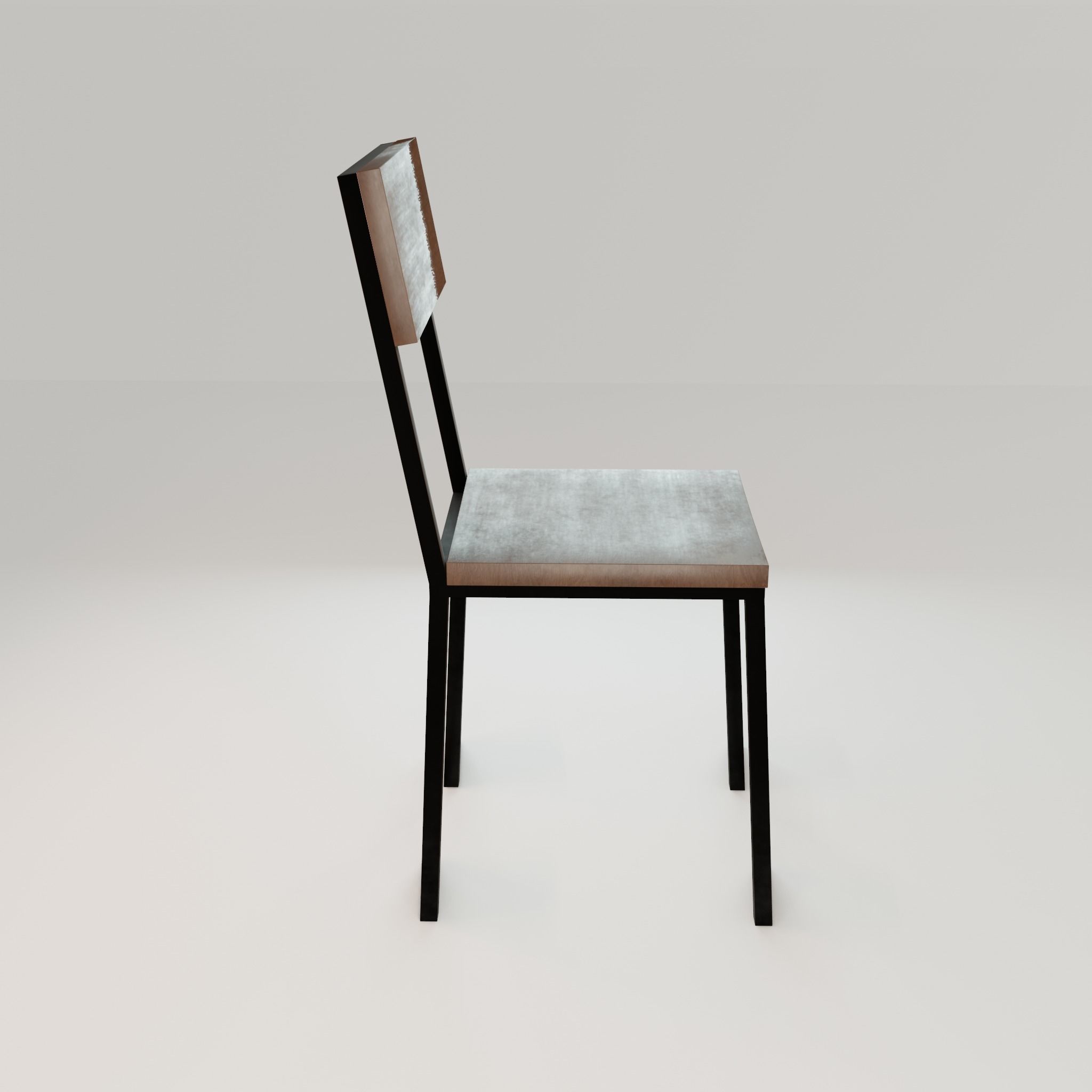 Chair loft modern wooden  id9 Low-poly 3D model_19