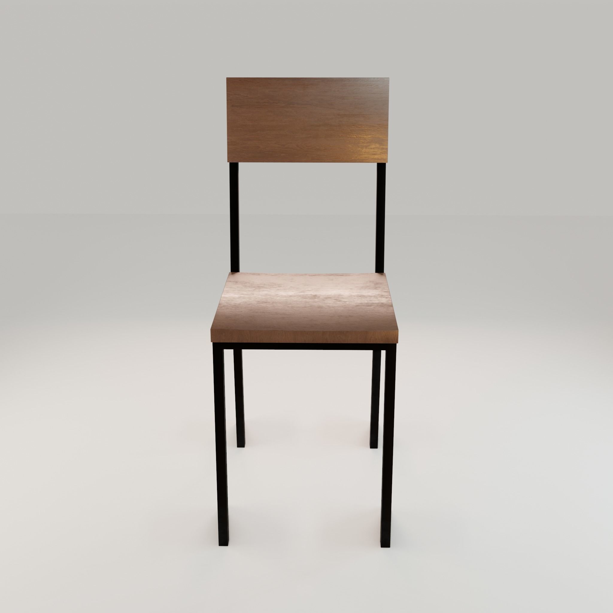 Chair loft modern wooden  id9 Low-poly 3D model_41