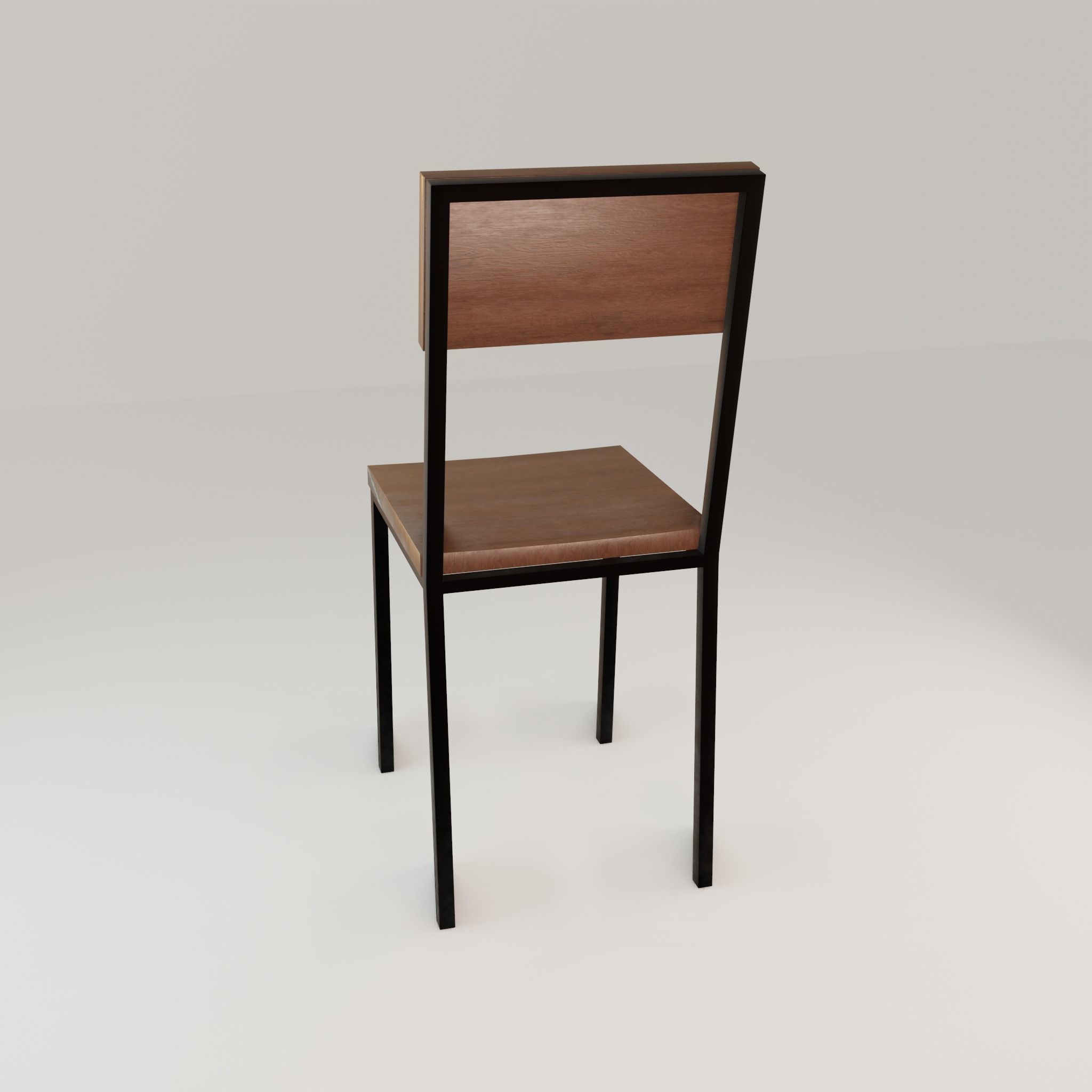 Chair loft modern wooden  id9 Low-poly 3D model_26