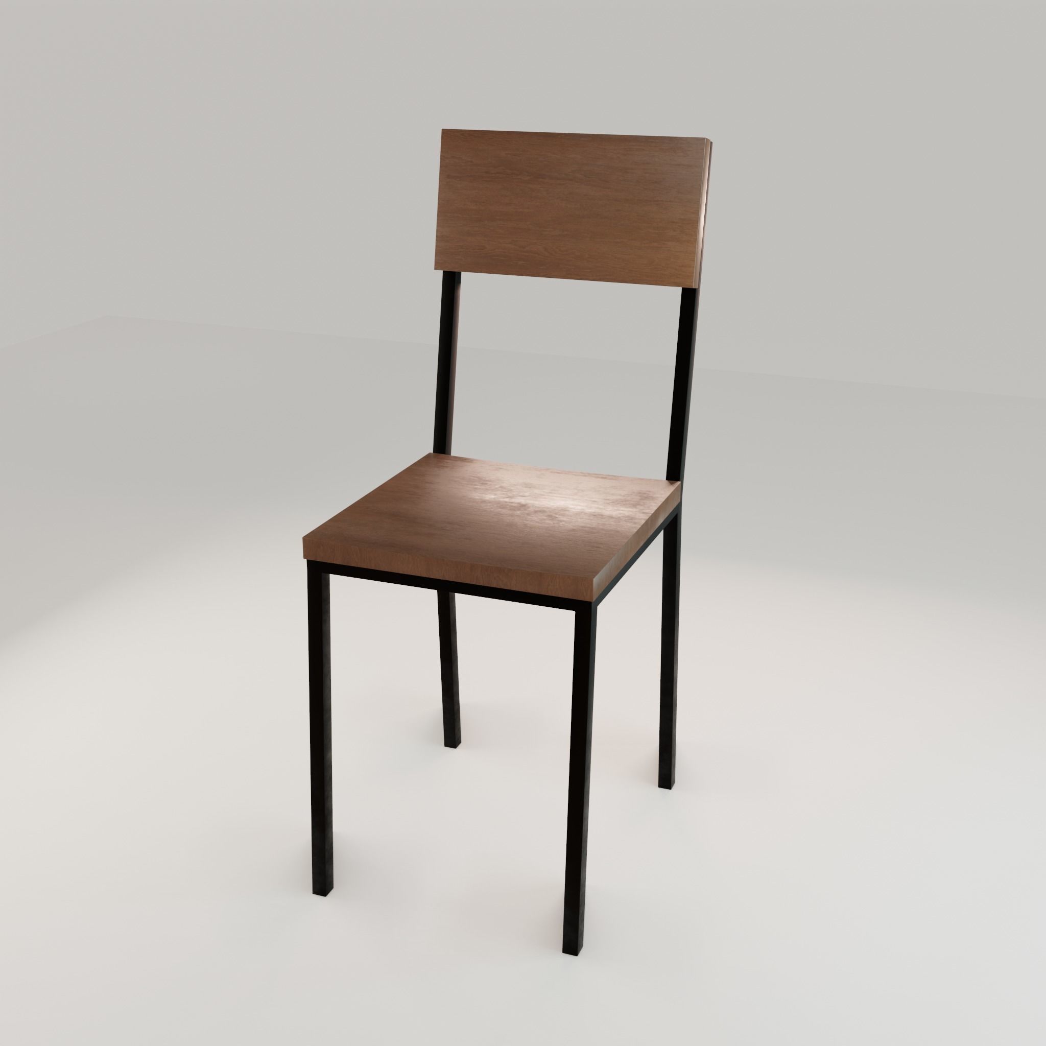 Chair loft modern wooden  id9 Low-poly 3D model_37