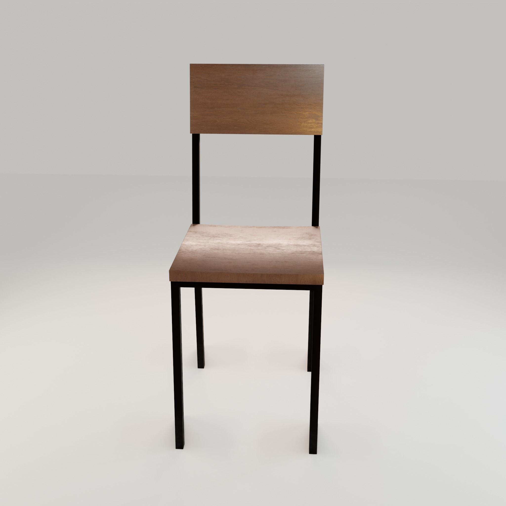 Chair loft modern wooden  id9 Low-poly 3D model_40