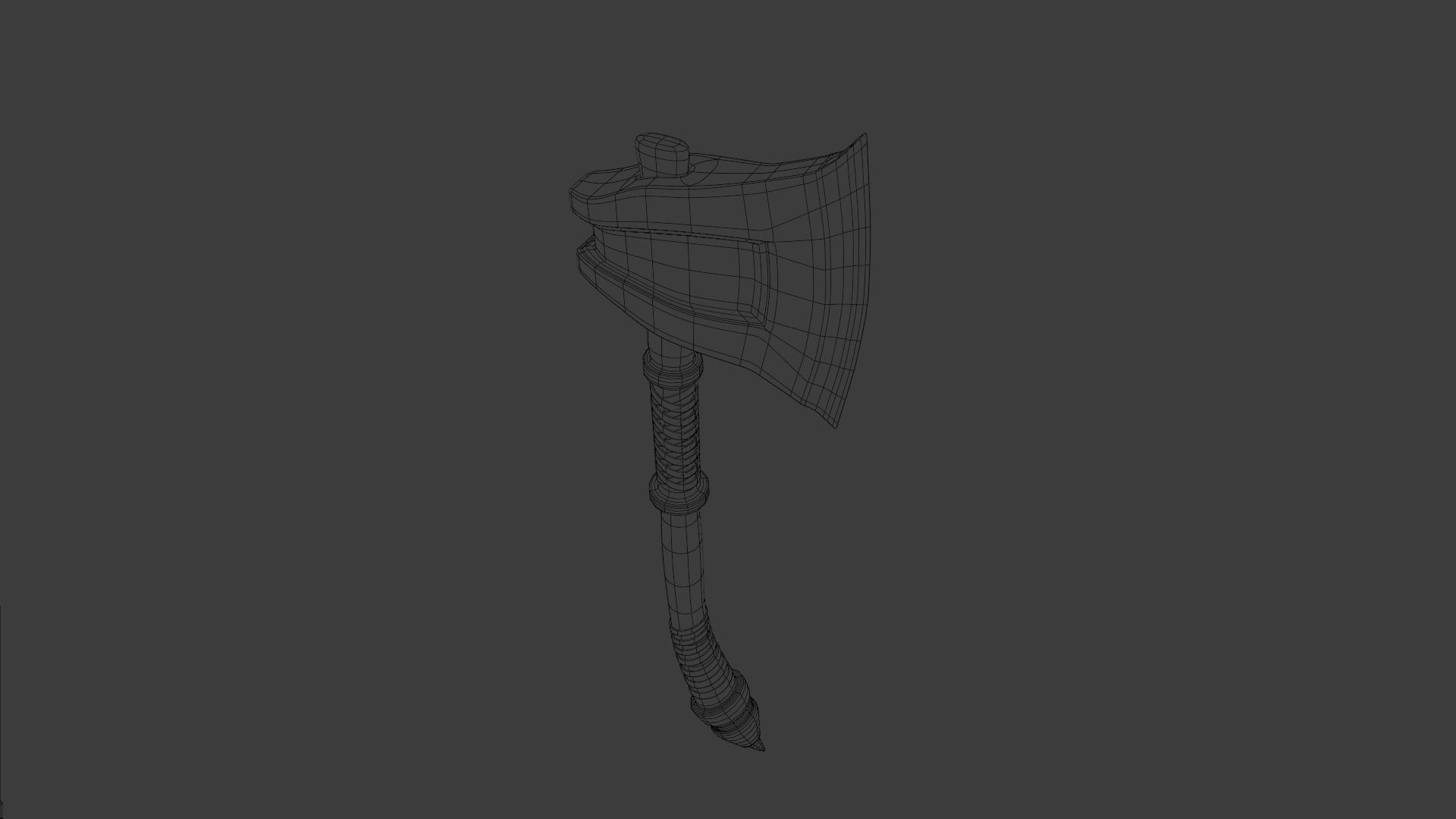 Stylized Axe 3D model_10
