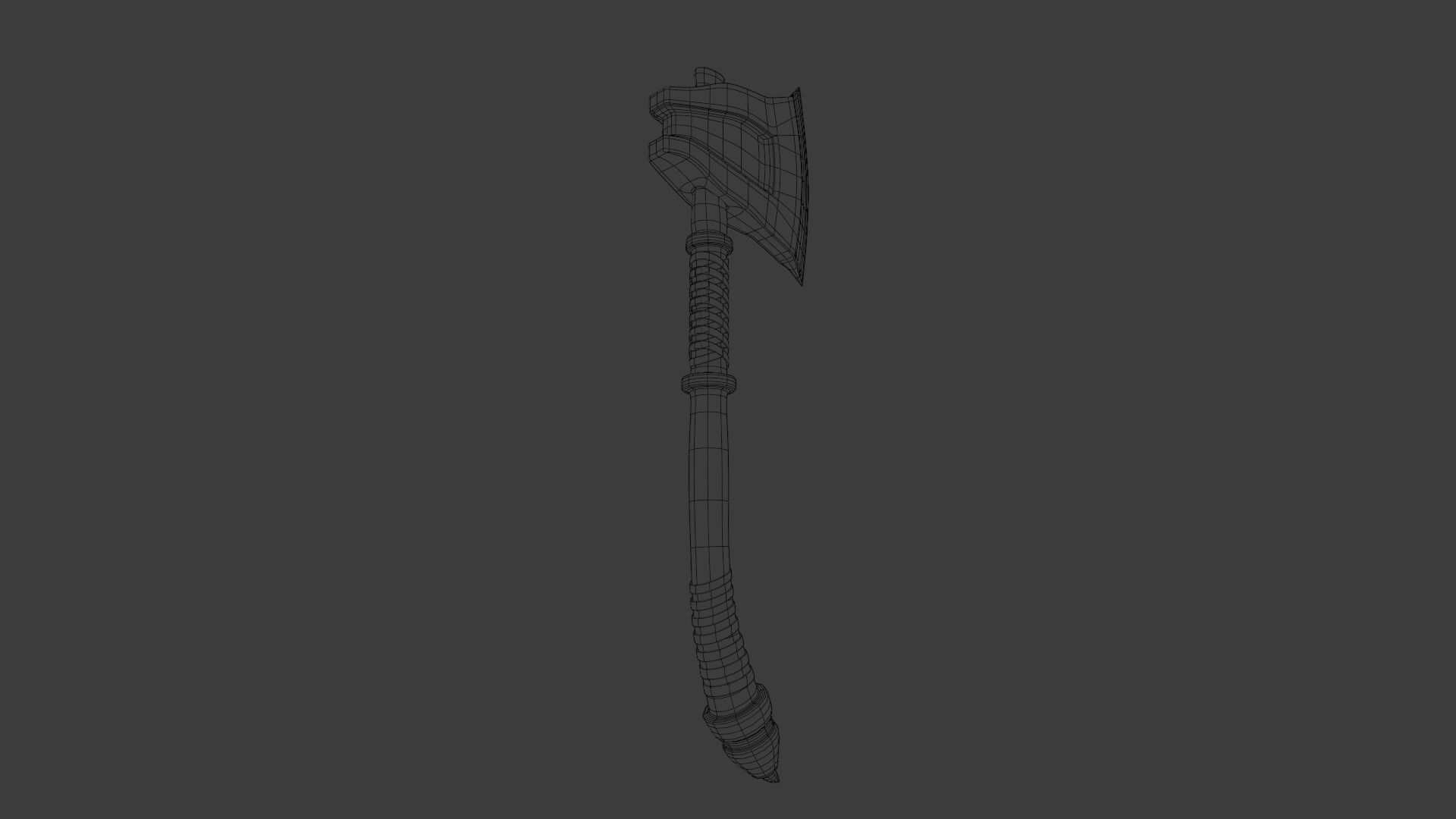 Stylized Axe 3D model_11