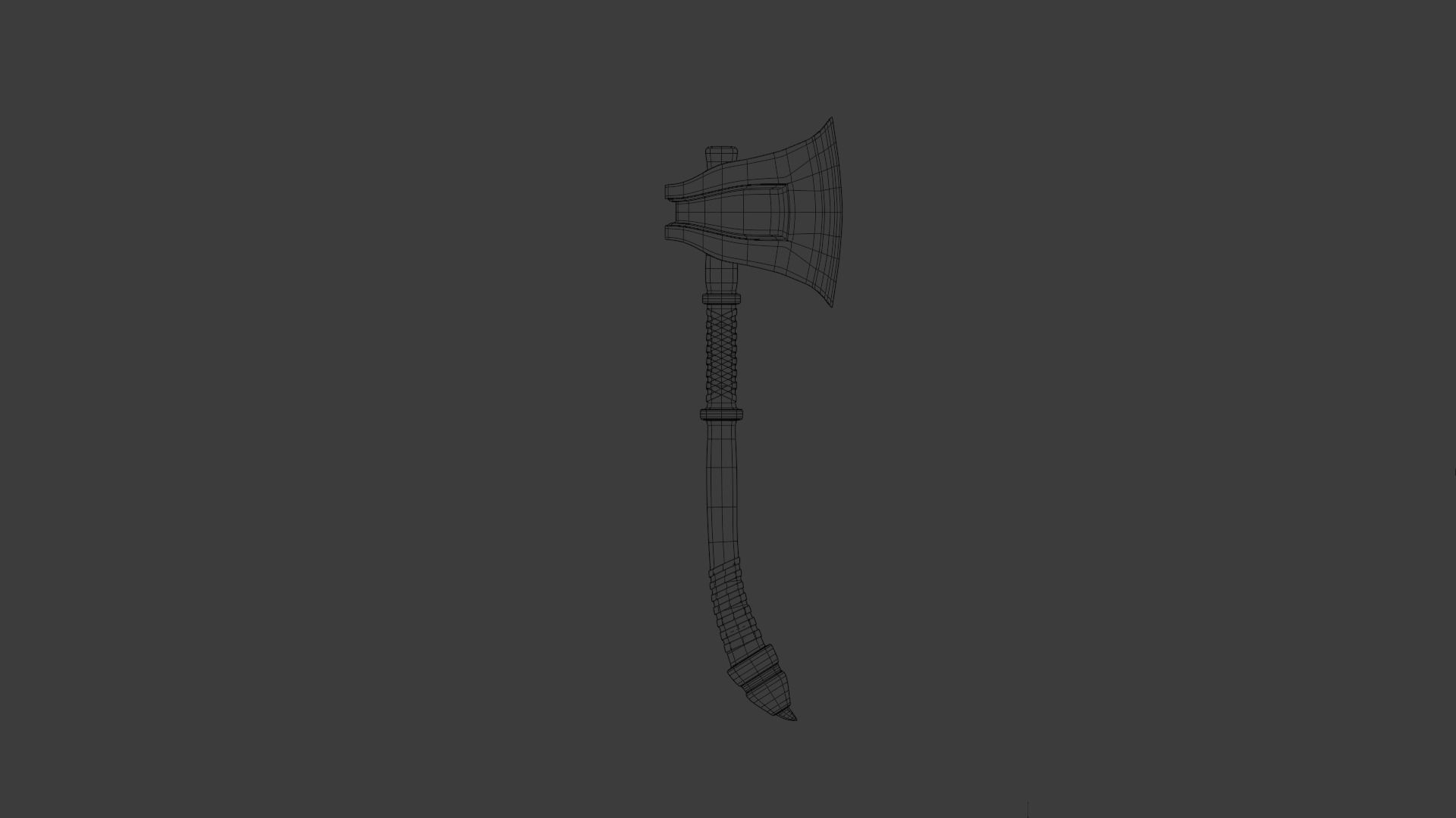 Stylized Axe 3D model_7