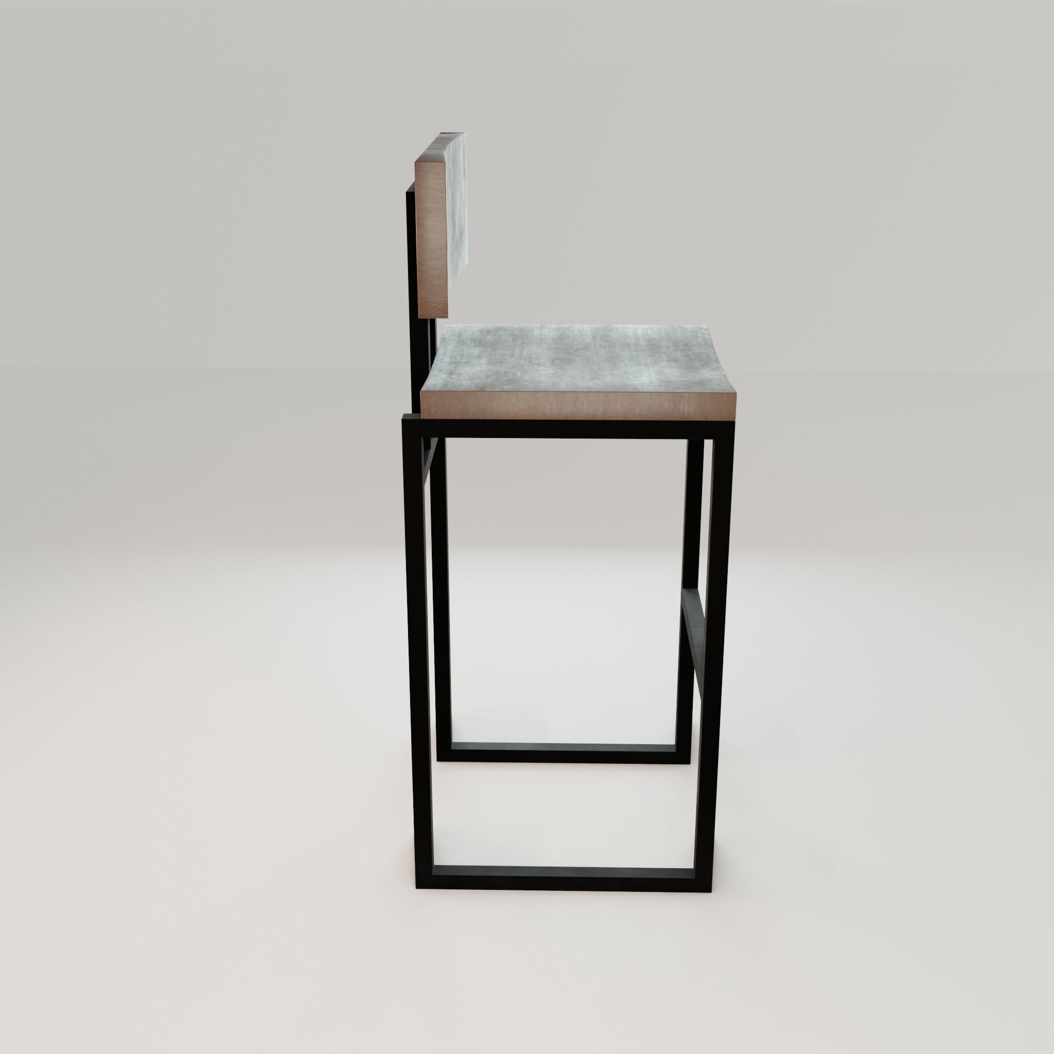 Chair loft modern wooden  id7 Low-poly 3D model_19