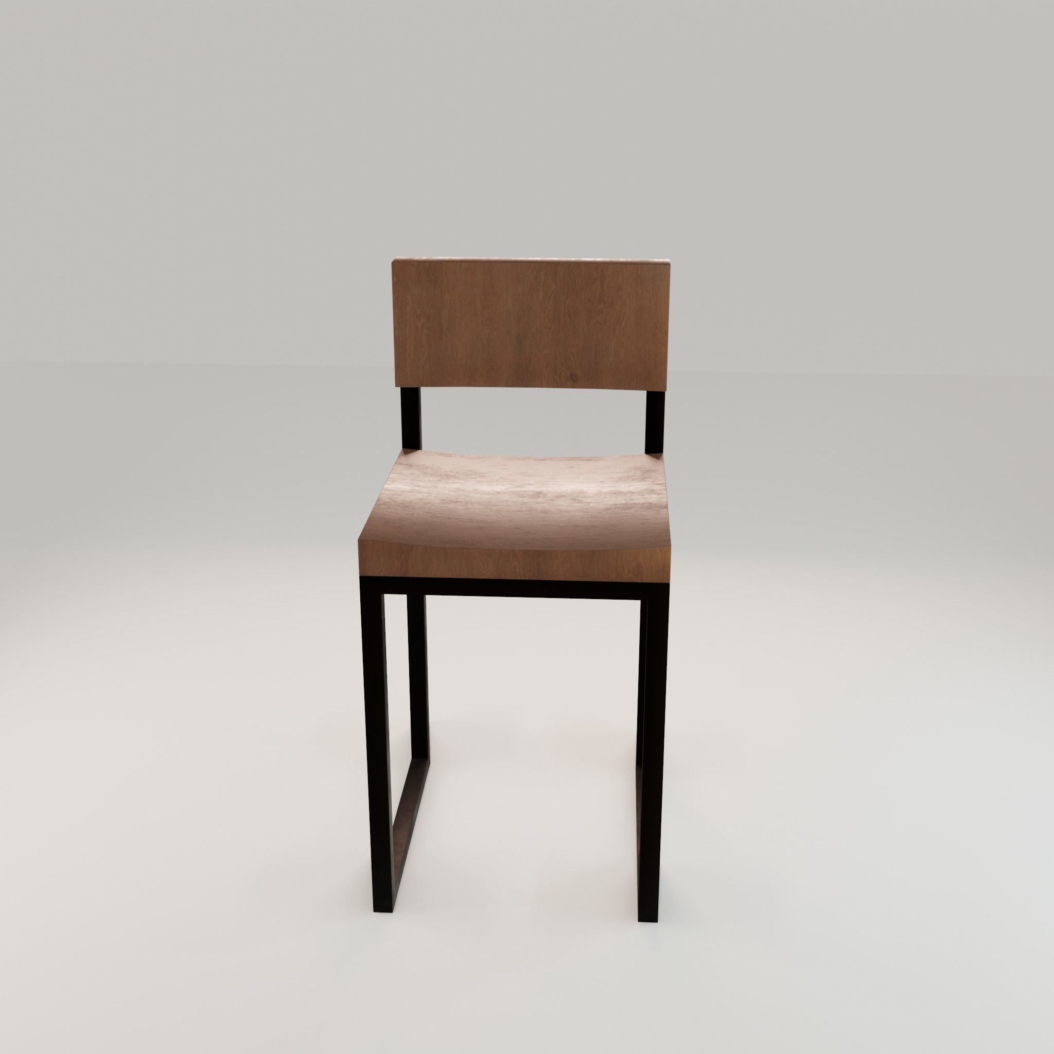 Chair loft modern wooden  id12 Low-poly 3D model_40