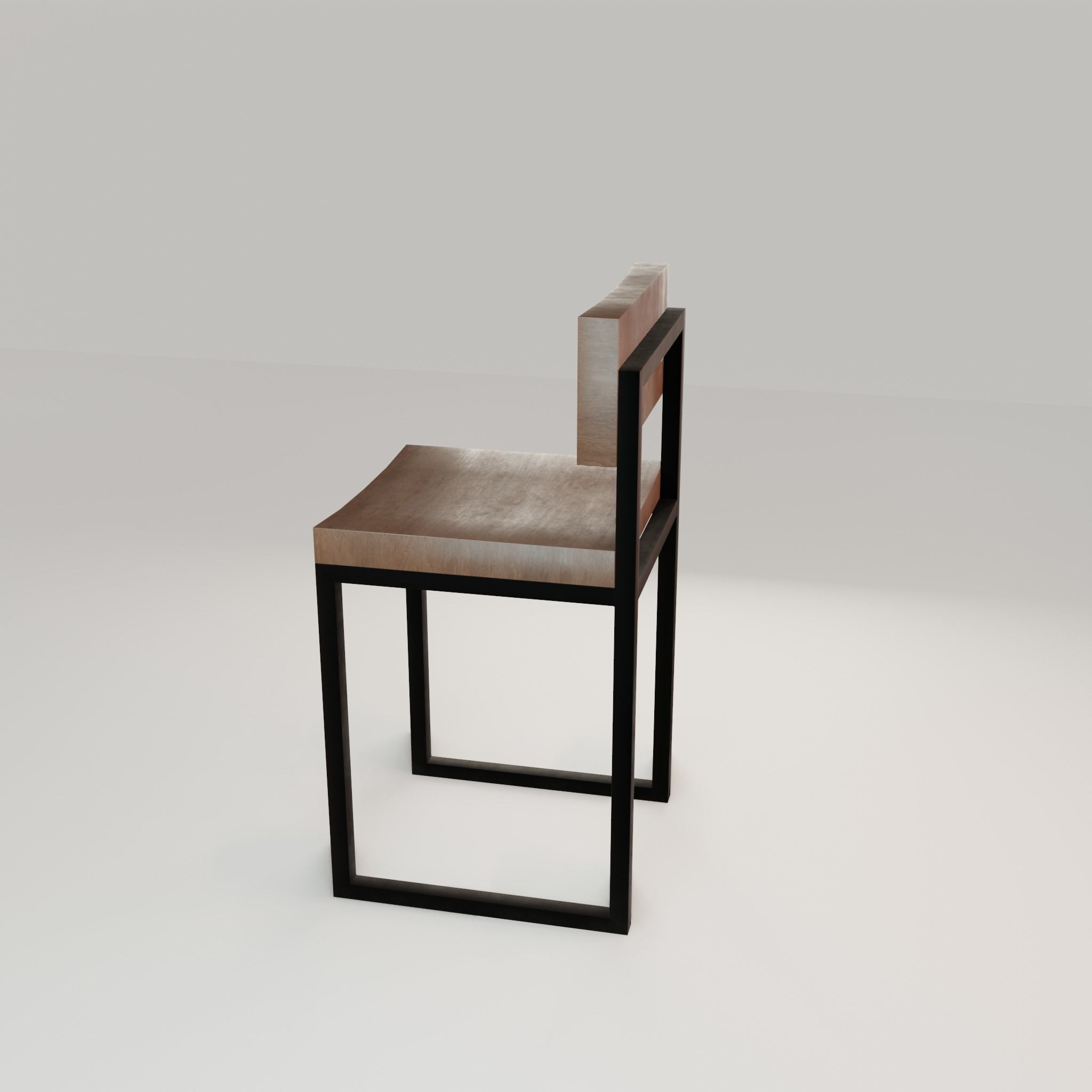 Chair loft modern wooden  id12 Low-poly 3D model_30