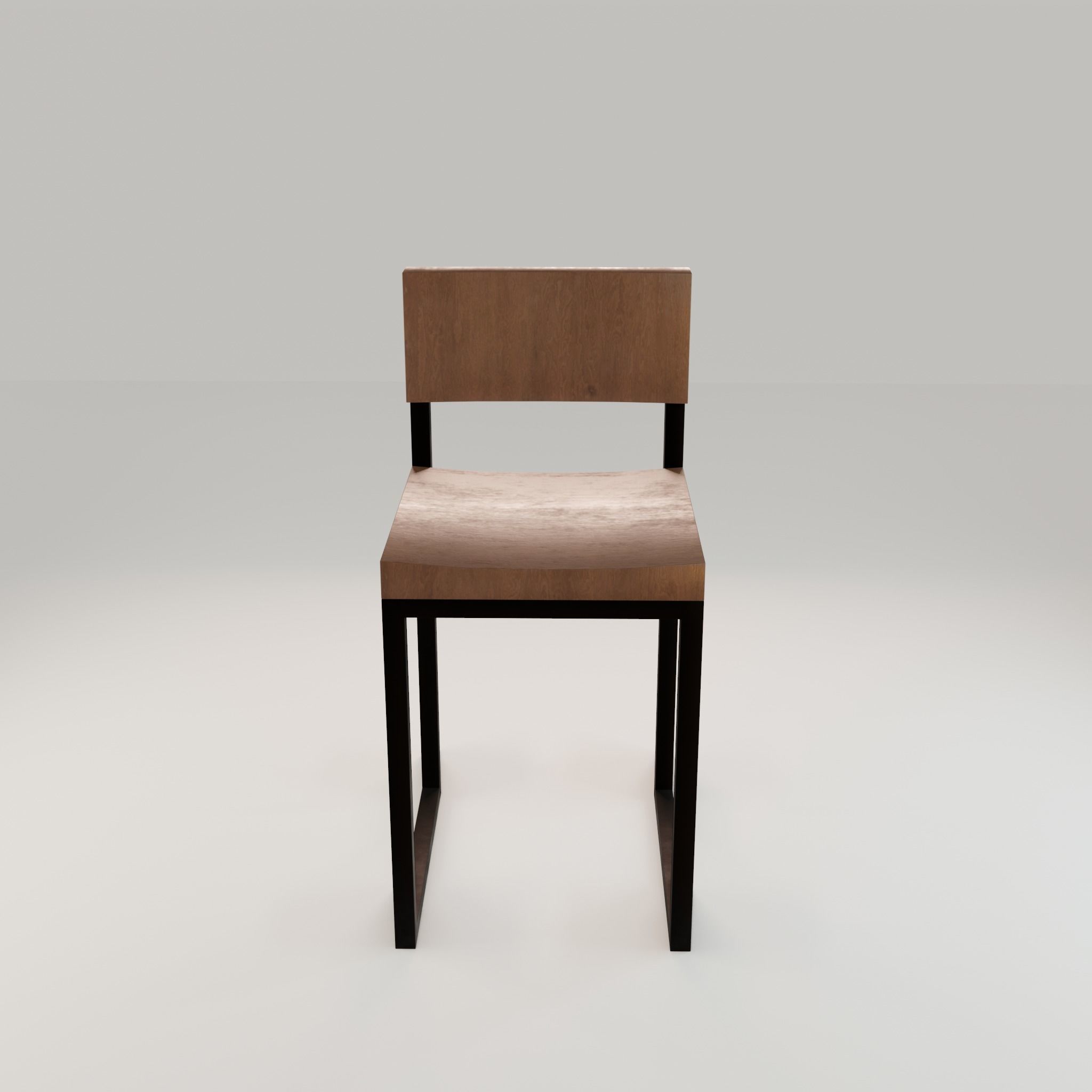 Chair loft modern wooden  id12 Low-poly 3D model_41
