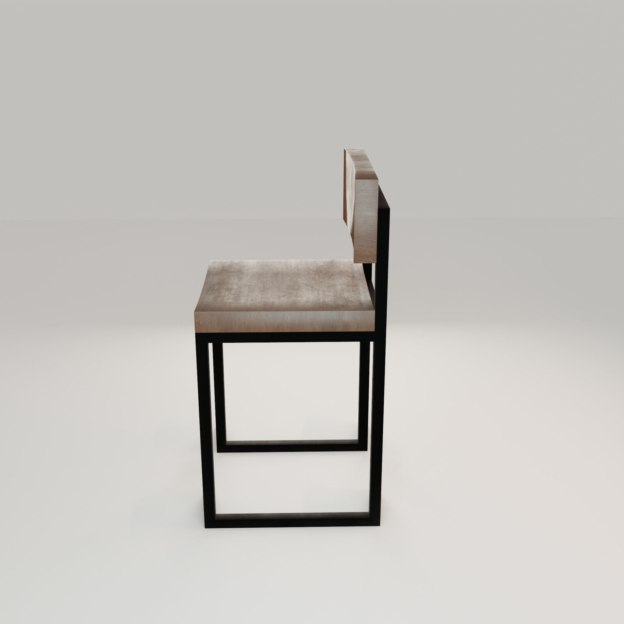 Chair loft modern wooden  id12 Low-poly 3D model_31