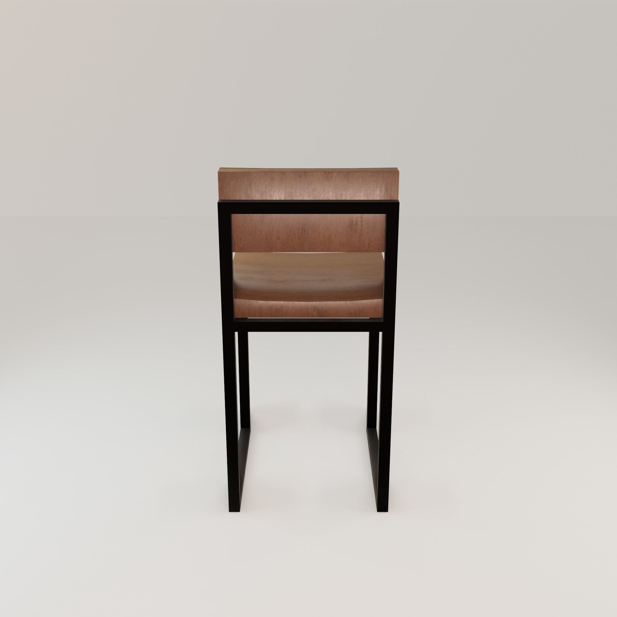 Chair loft modern wooden  id12 Low-poly 3D model_25