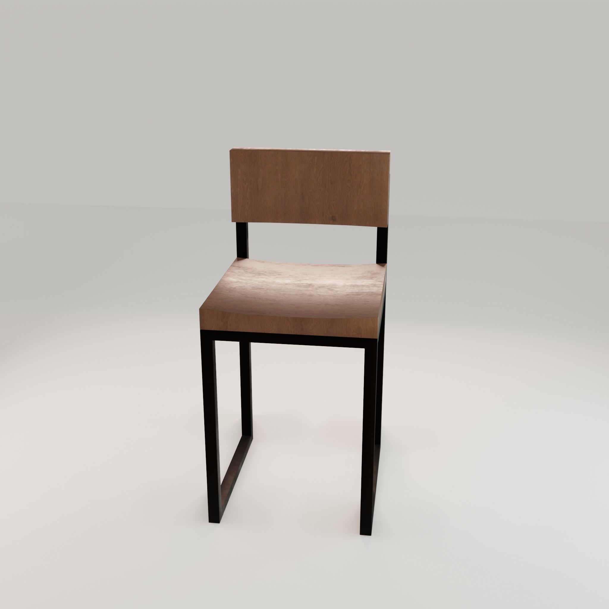 Chair loft modern wooden  id12 Low-poly 3D model_39