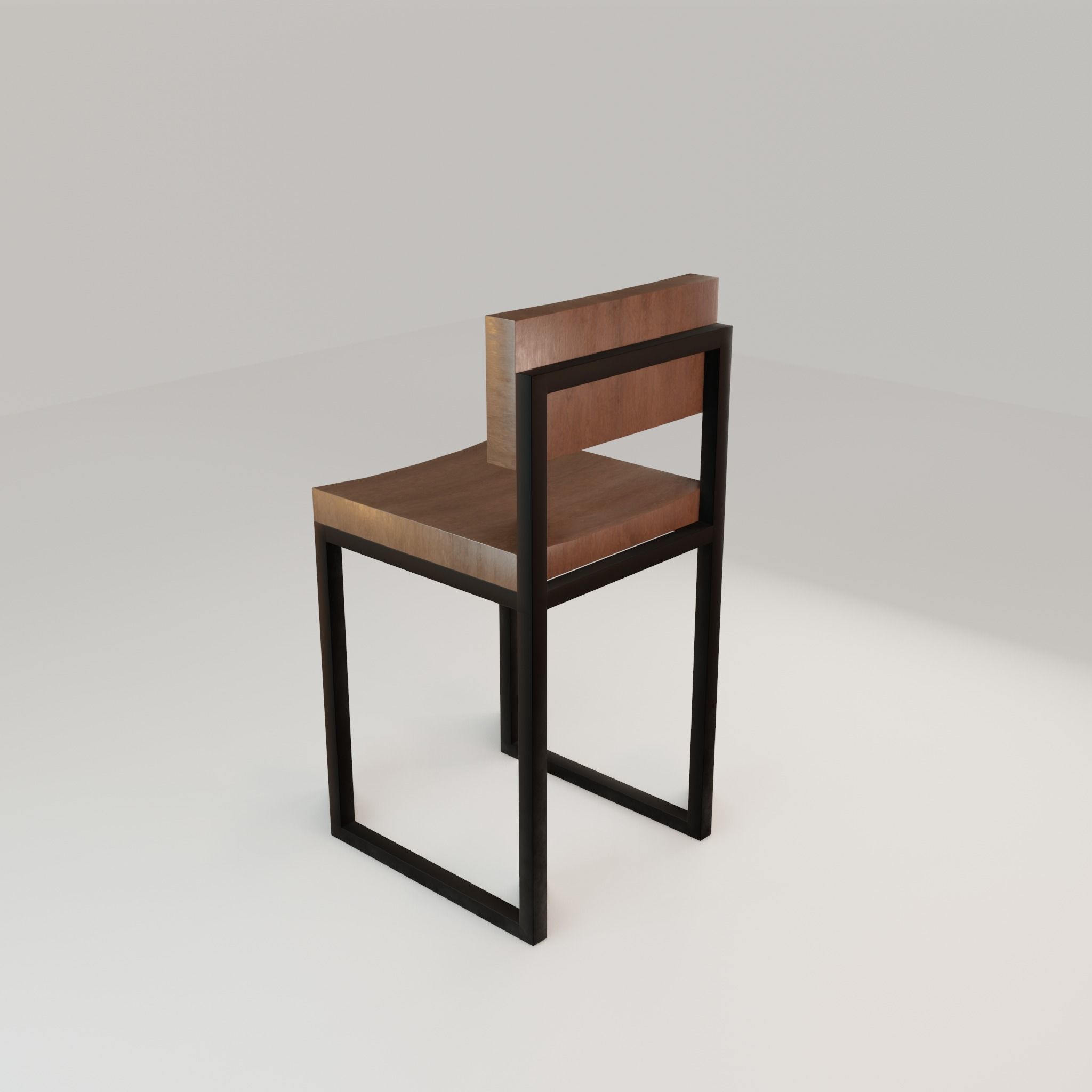 Chair loft modern wooden  id12 Low-poly 3D model_28