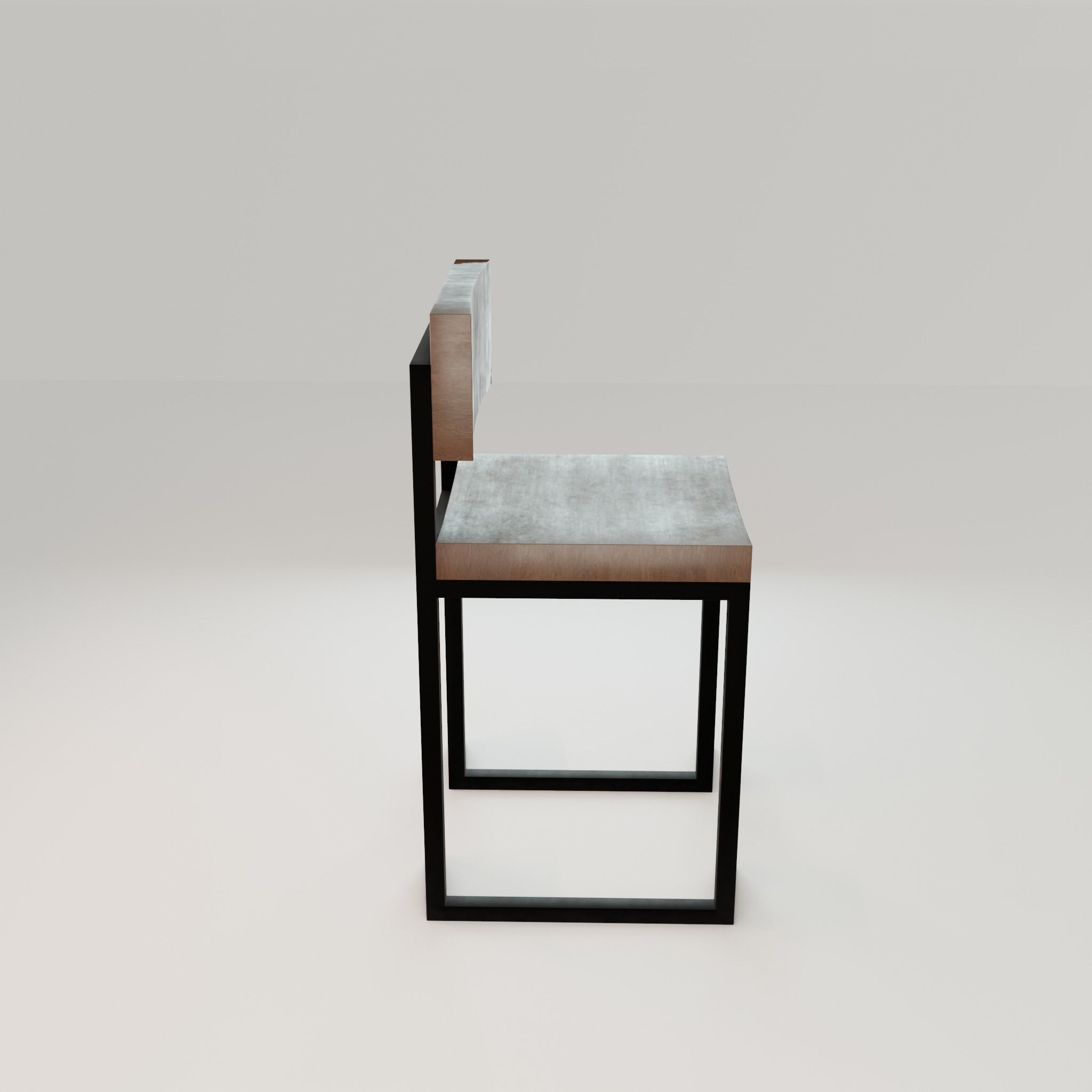 Chair loft modern wooden  id12 Low-poly 3D model_19