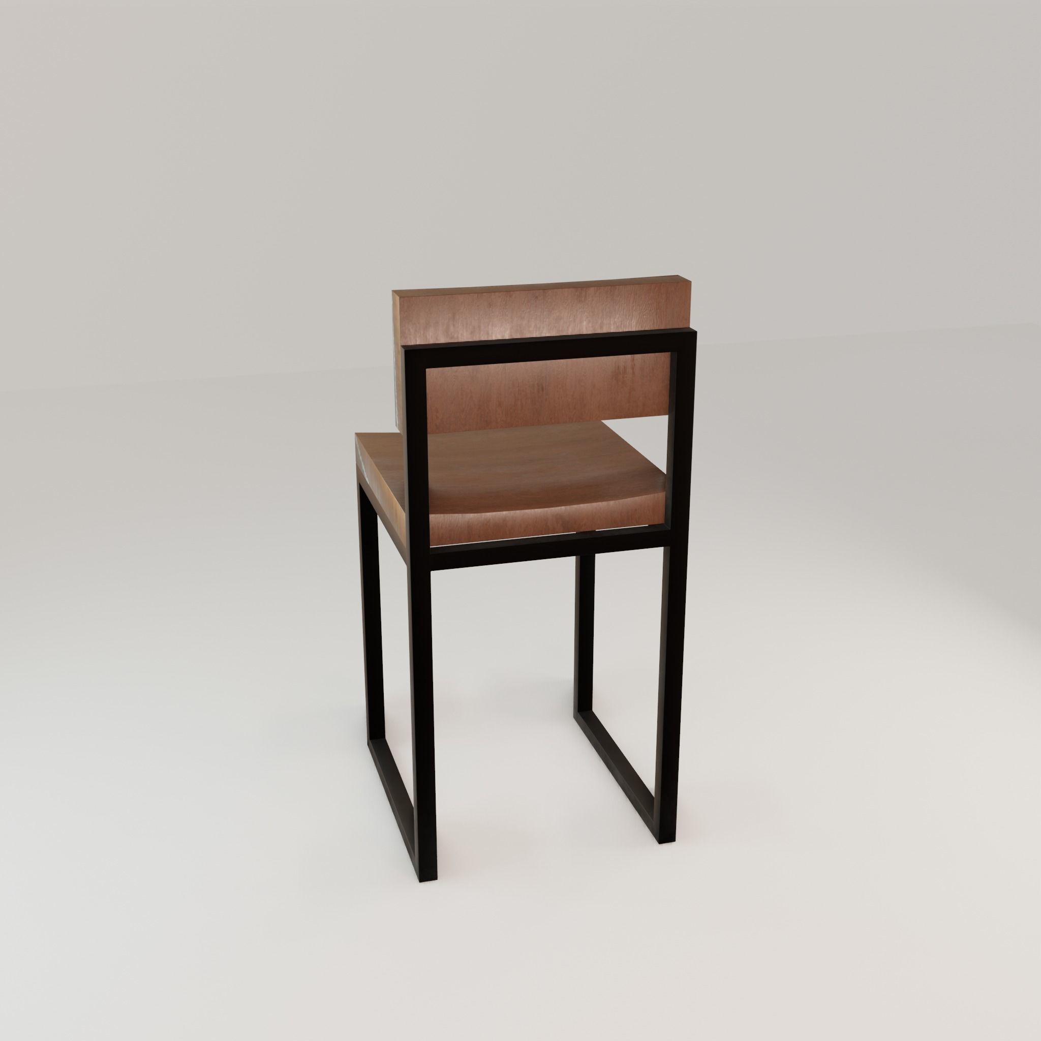 Chair loft modern wooden  id12 Low-poly 3D model_26