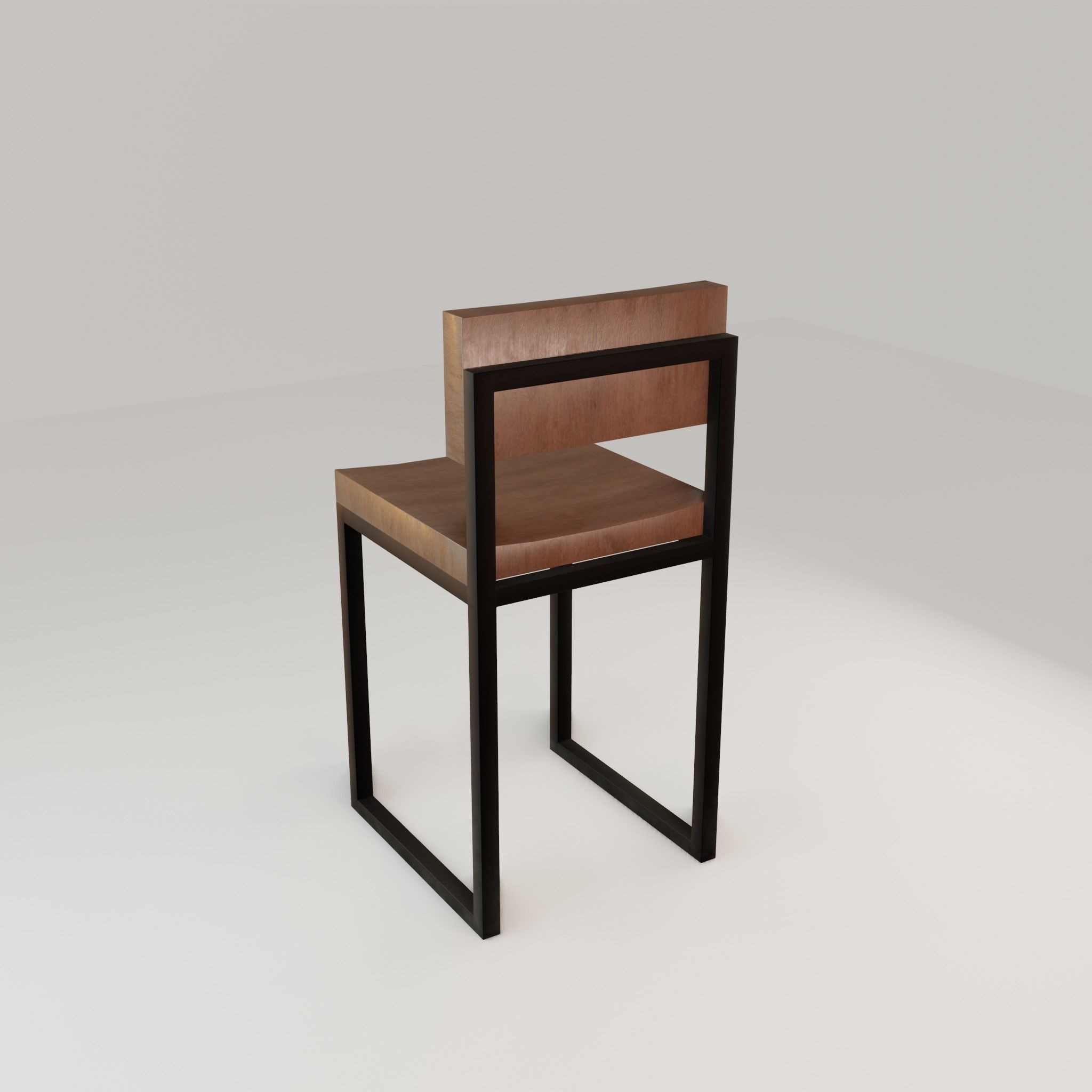 Chair loft modern wooden  id12 Low-poly 3D model_27