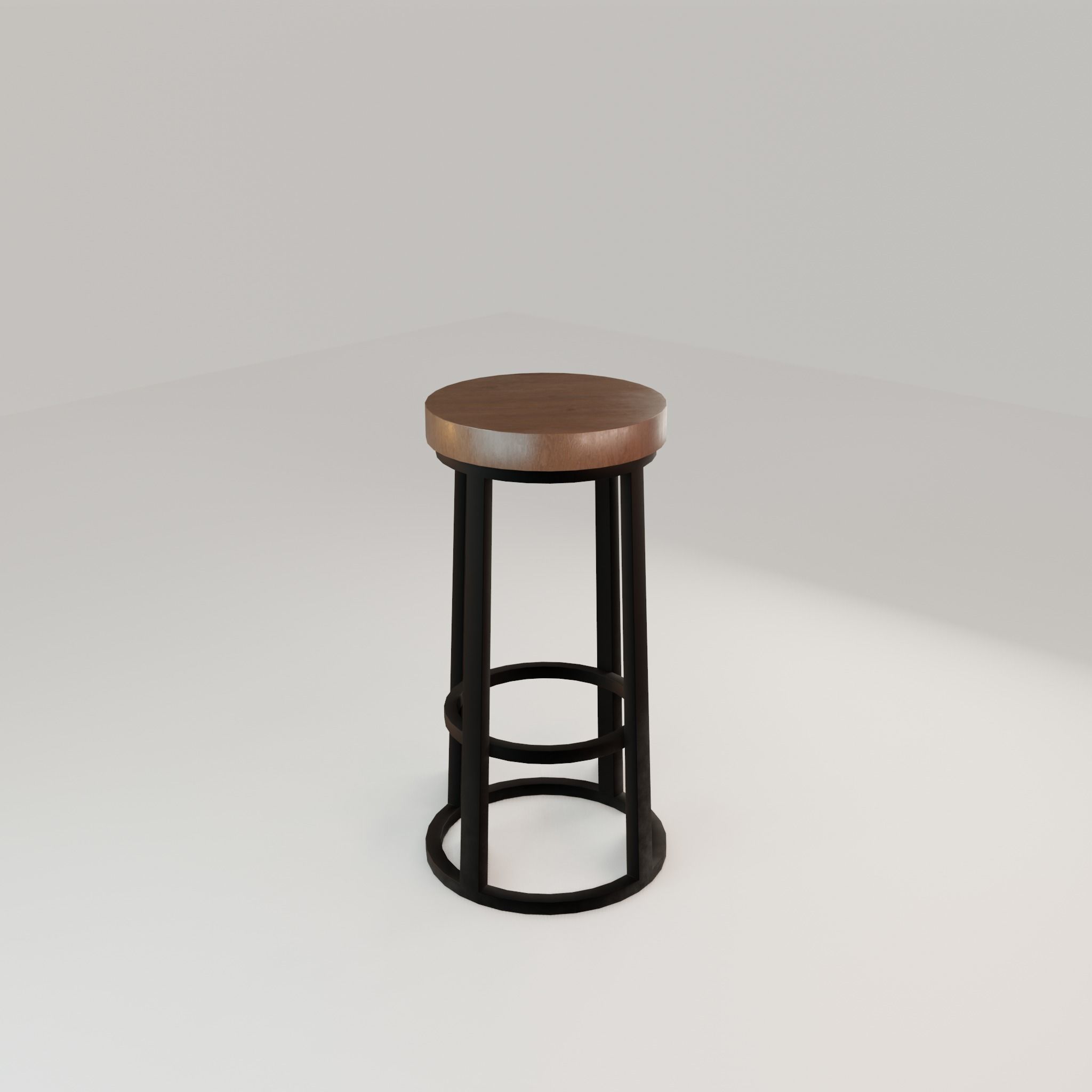 Chair loft modern wooden  id8 Low-poly 3D model_28