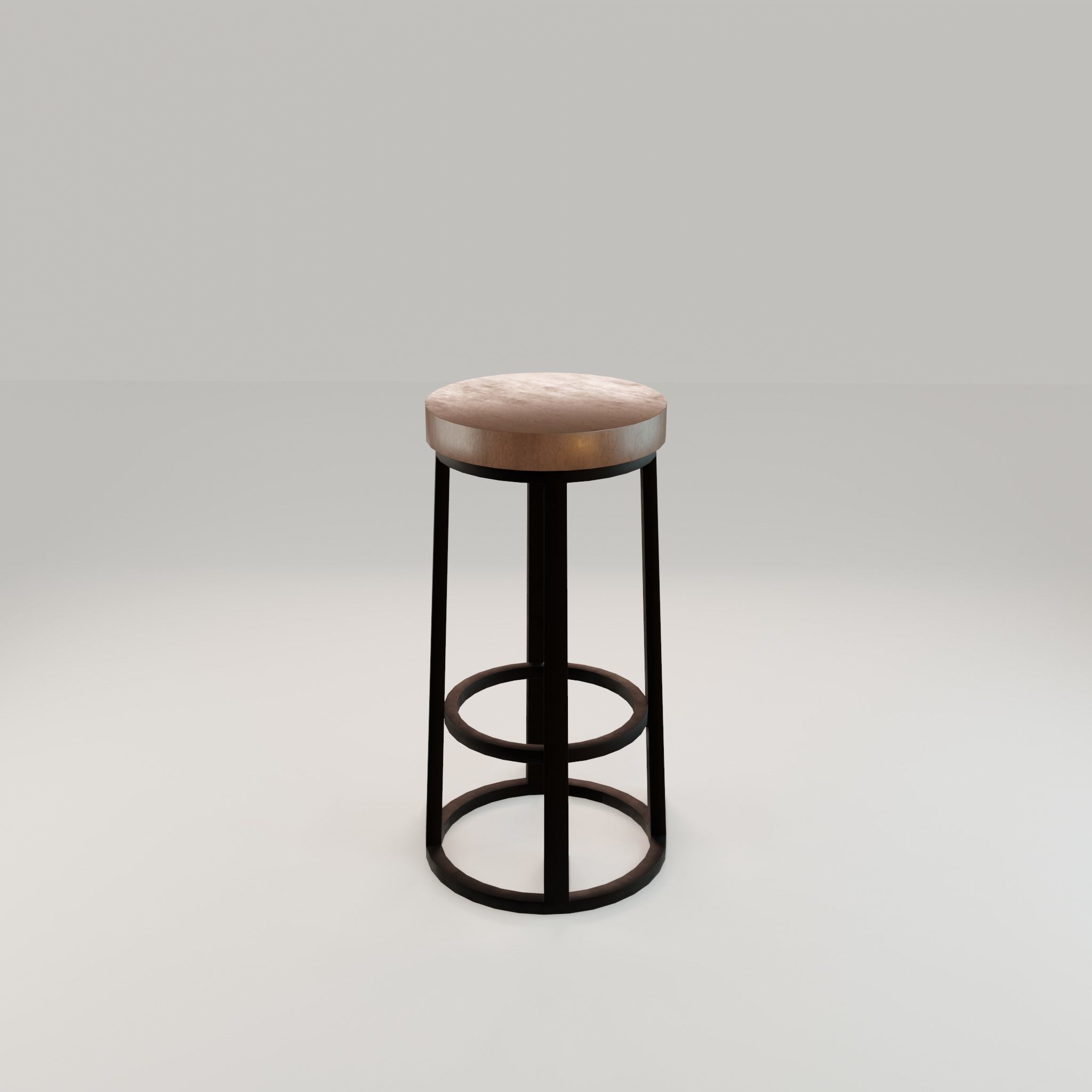 Chair loft modern wooden  id8 Low-poly 3D model_41