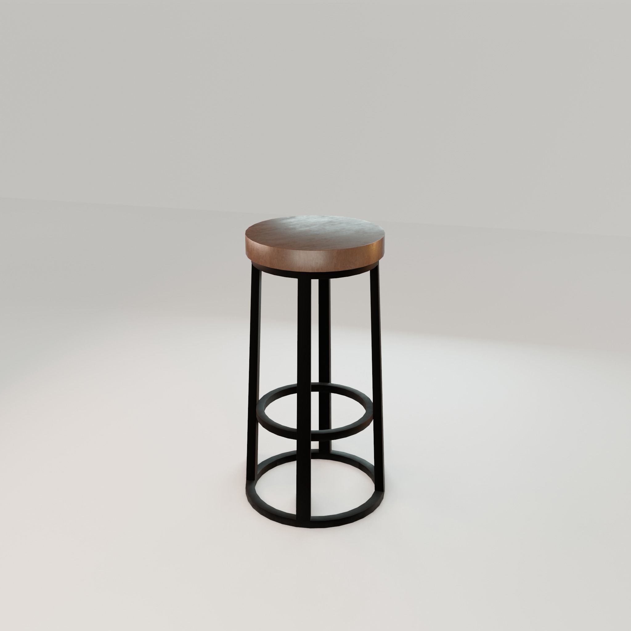 Chair loft modern wooden  id8 Low-poly 3D model_18