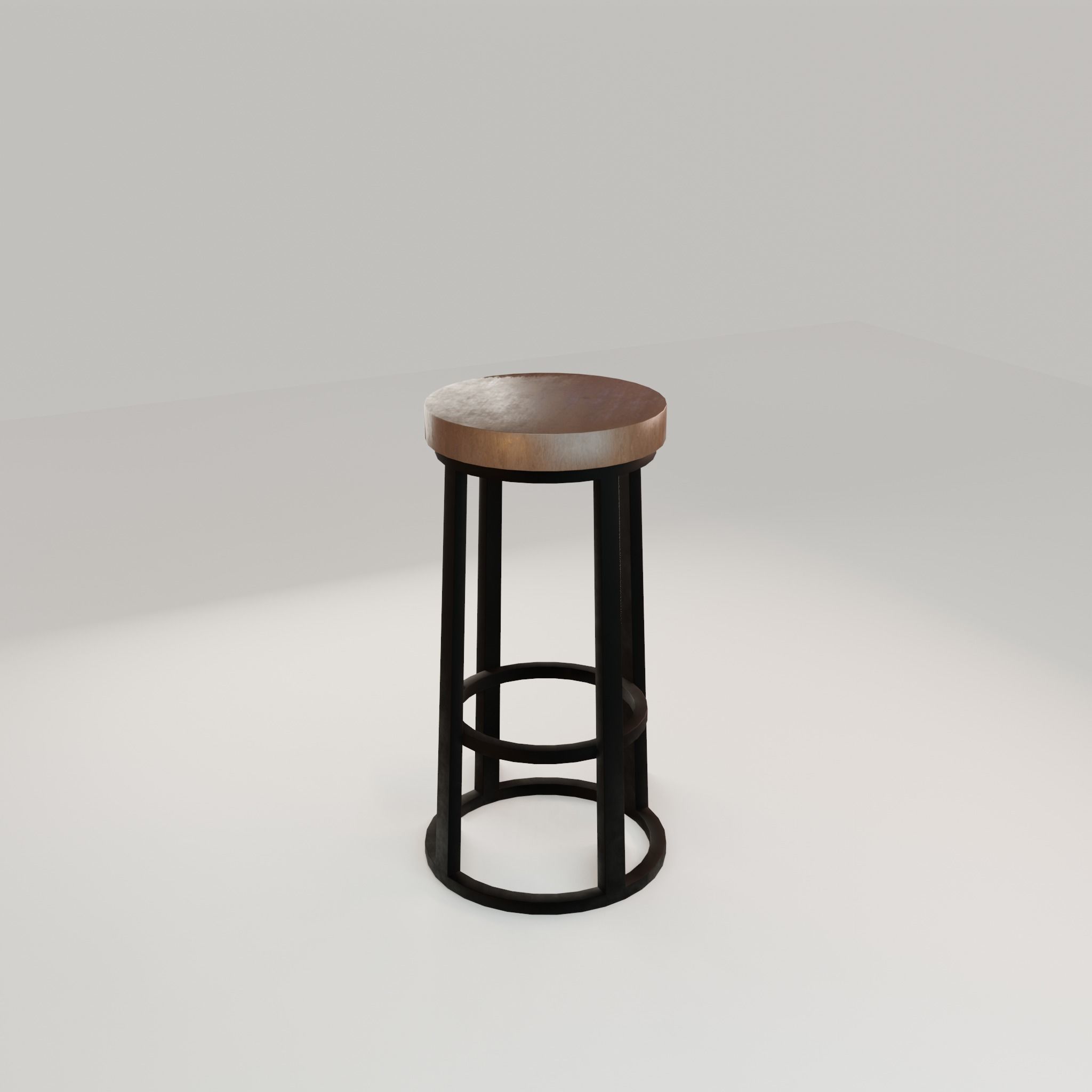 Chair loft modern wooden  id8 Low-poly 3D model_33